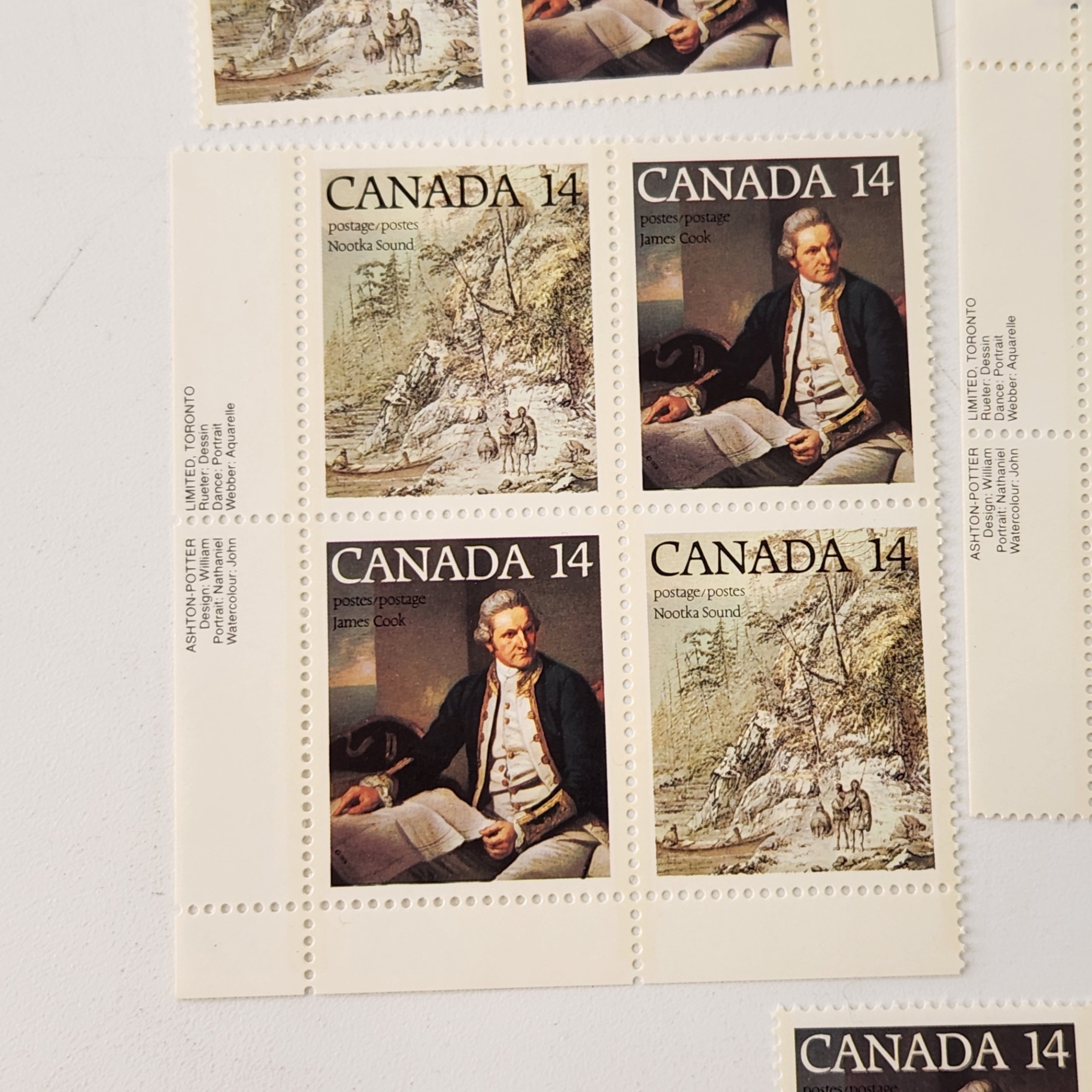 102 Canada Stamps James Cook Nookta Sound Marguerite D'Youville - image 2 of 3