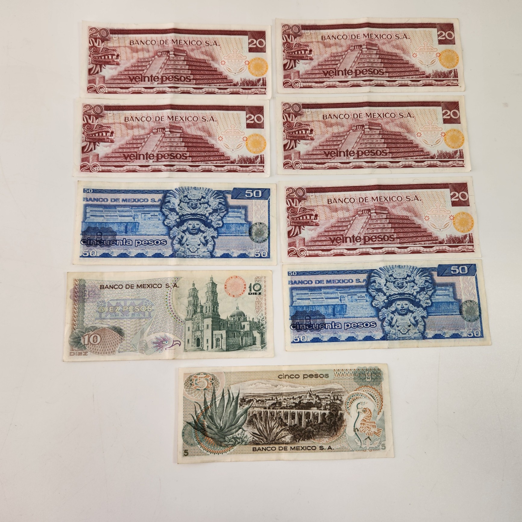 1970's Mexican Bank Notes Pesos - image 5 of 6
