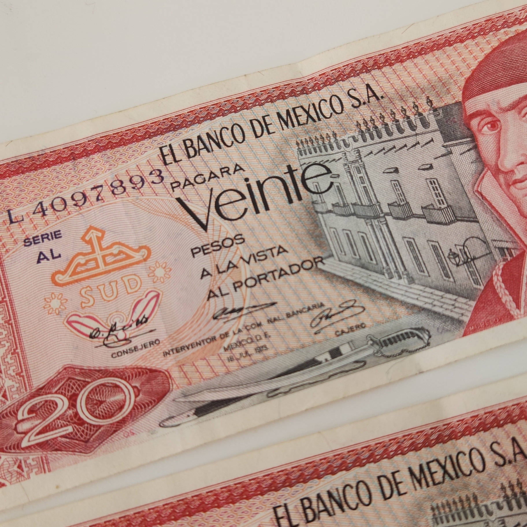 1970's Mexican Bank Notes Pesos - image 3 of 6