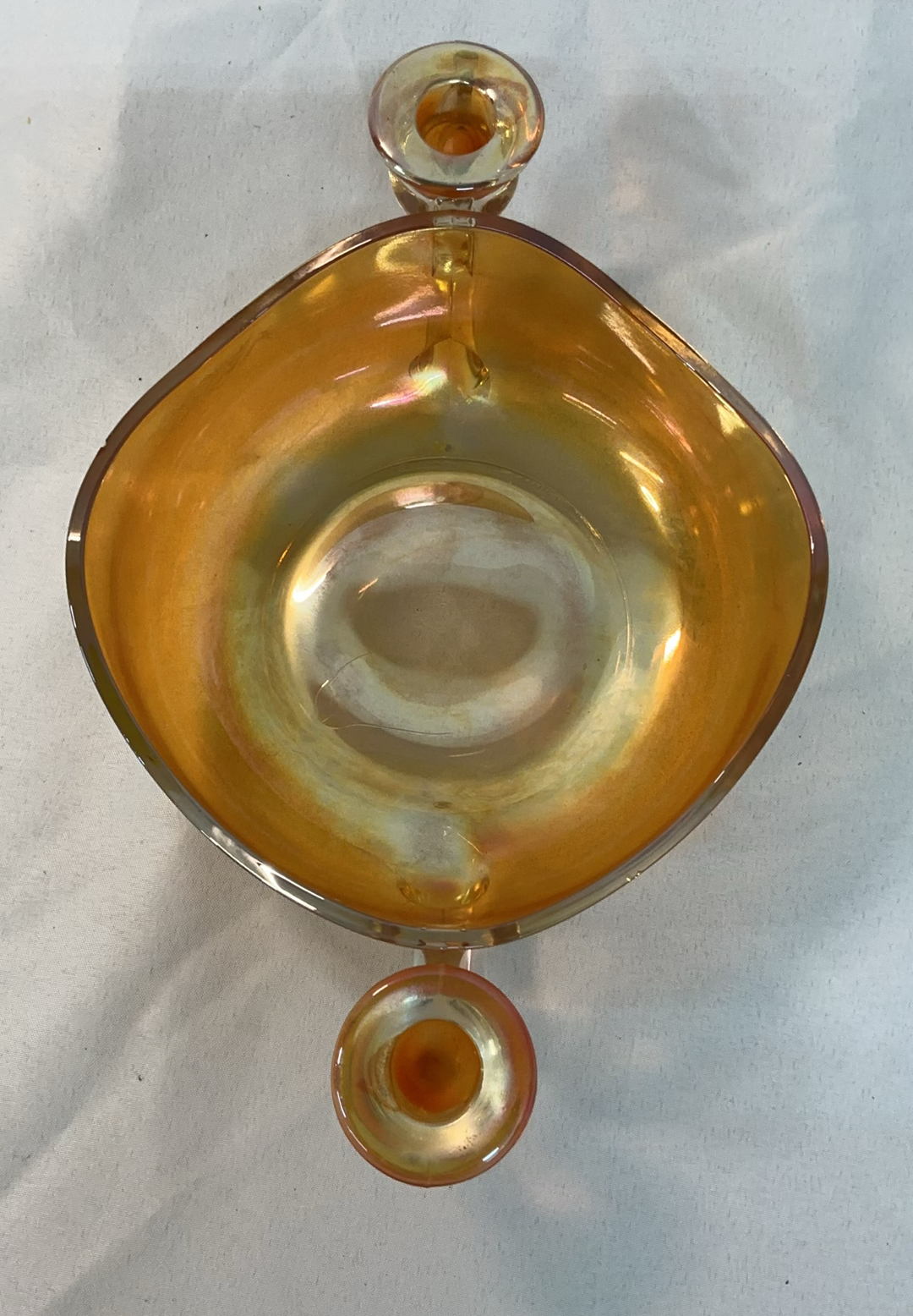 Vintage Aurelian Weller Vase, Murano Orange Glass Serving Bowl - image 5 of 6
