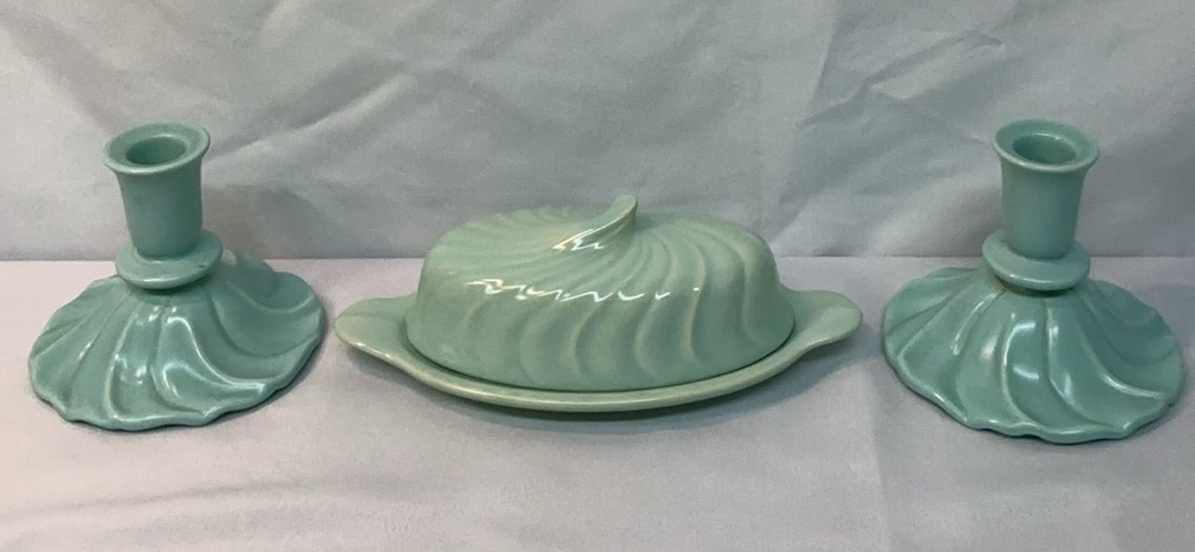 Franciscan Coronado Ceramics in turquoise and seafoam colors - image 2 of 8