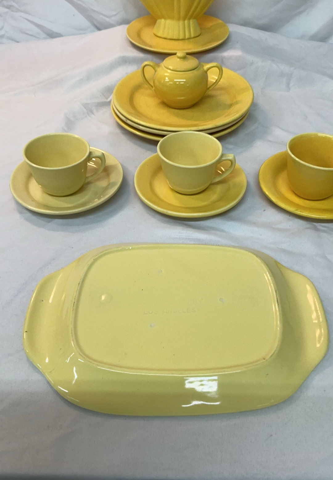 Yellow Bauer Pottery Dinnerware Set - image 4 of 15