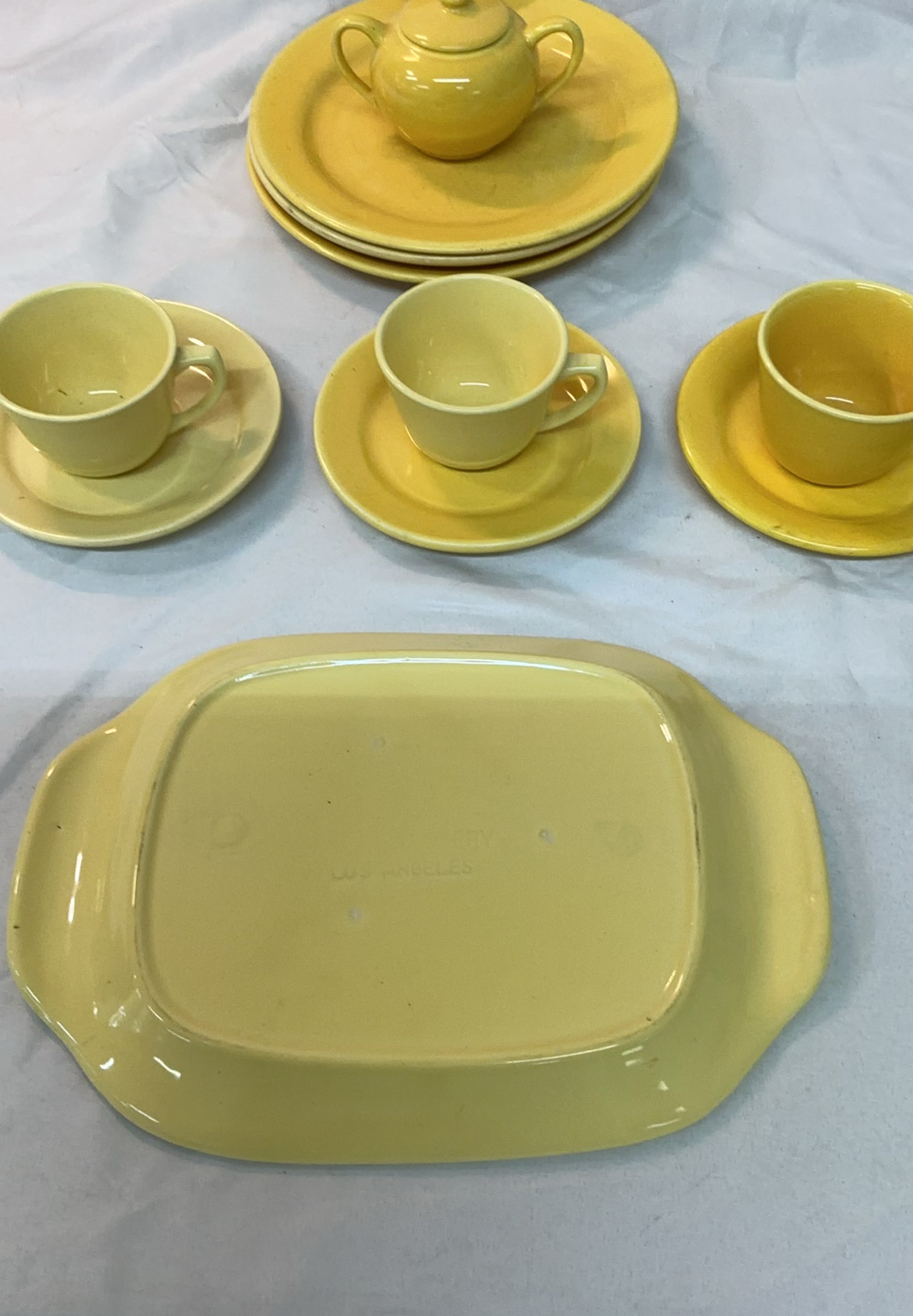 Yellow Bauer Pottery Dinnerware Set - image 3 of 15