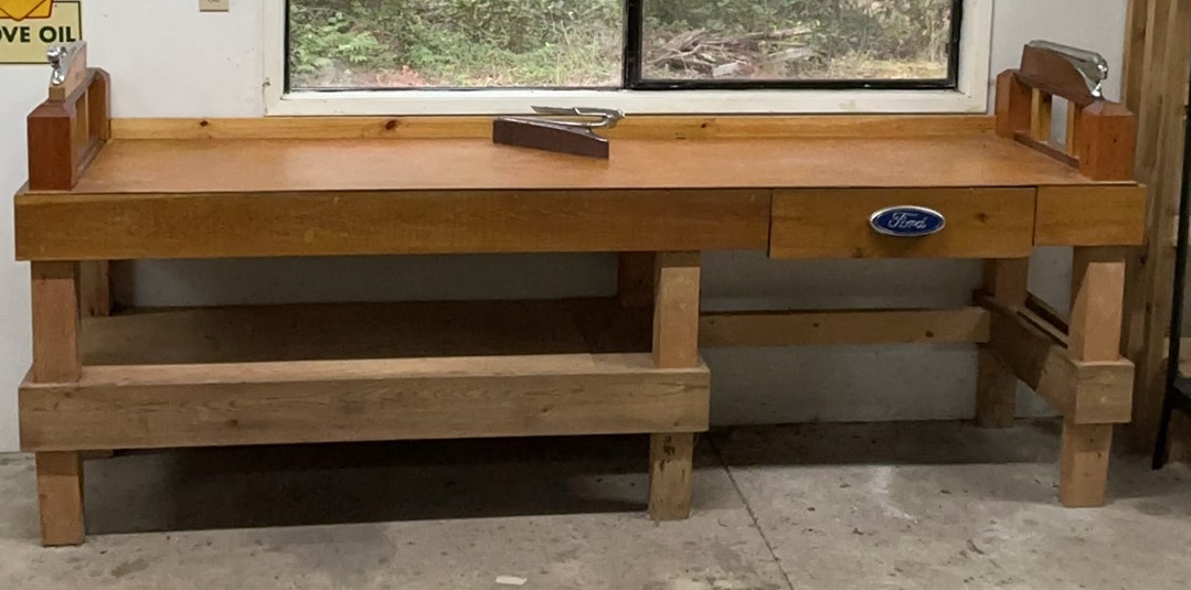 Home Built Work Bench With Cool Auto Accents - image 1 of 7