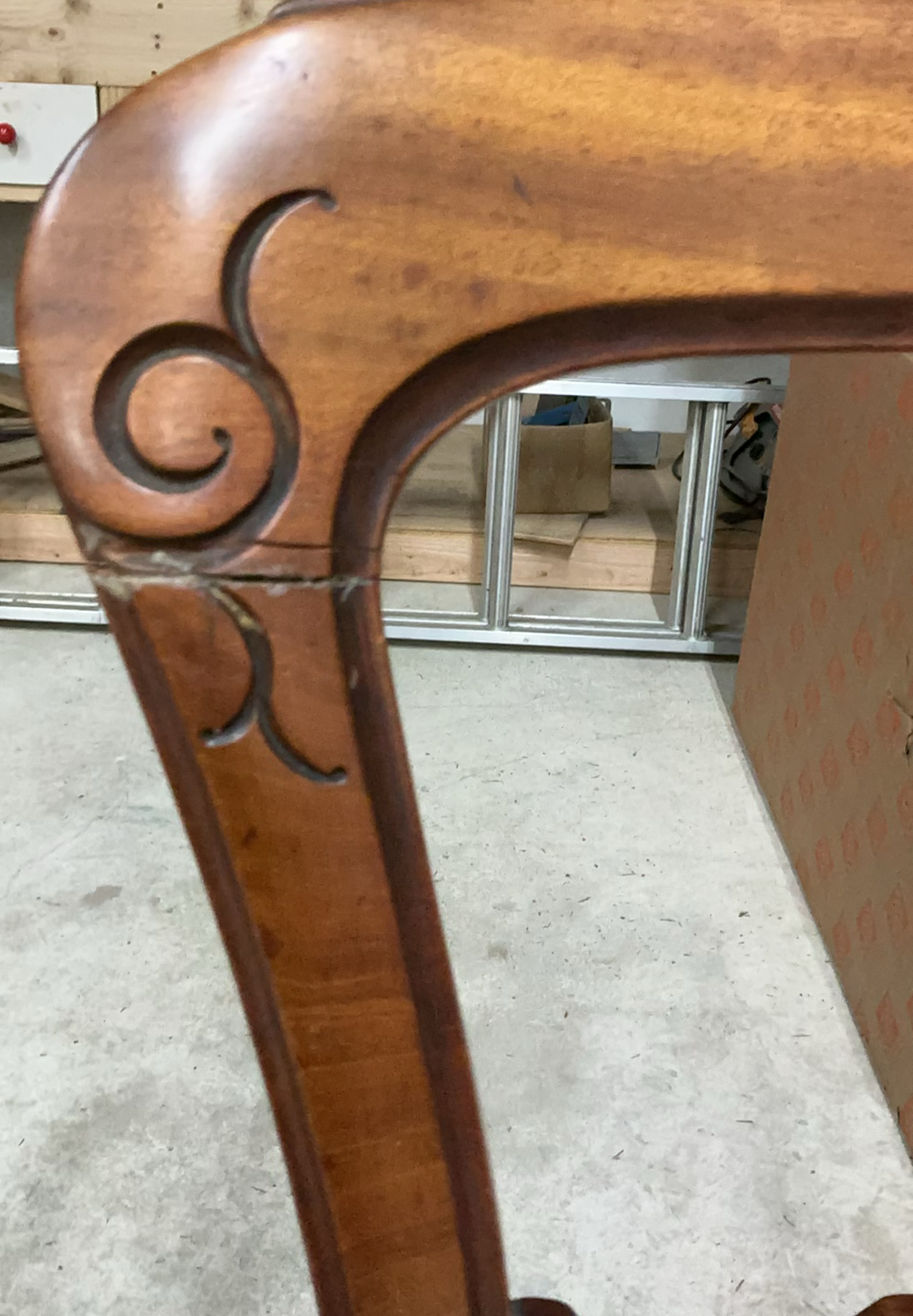Antique Square Oak Table, with slide out leaves,  Four Chairs - image 8 of 11