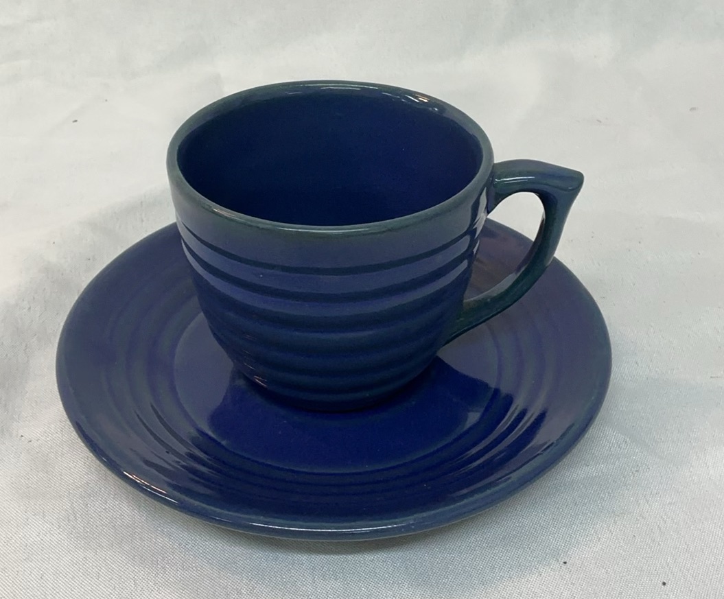 Bauer Ceramics cups, saucers and small pitcher - image 9 of 13