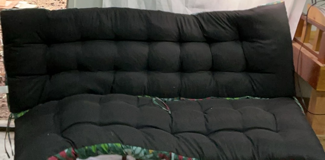 Vintage Fabric Outdoor Bench Cushion - image 5 of 5