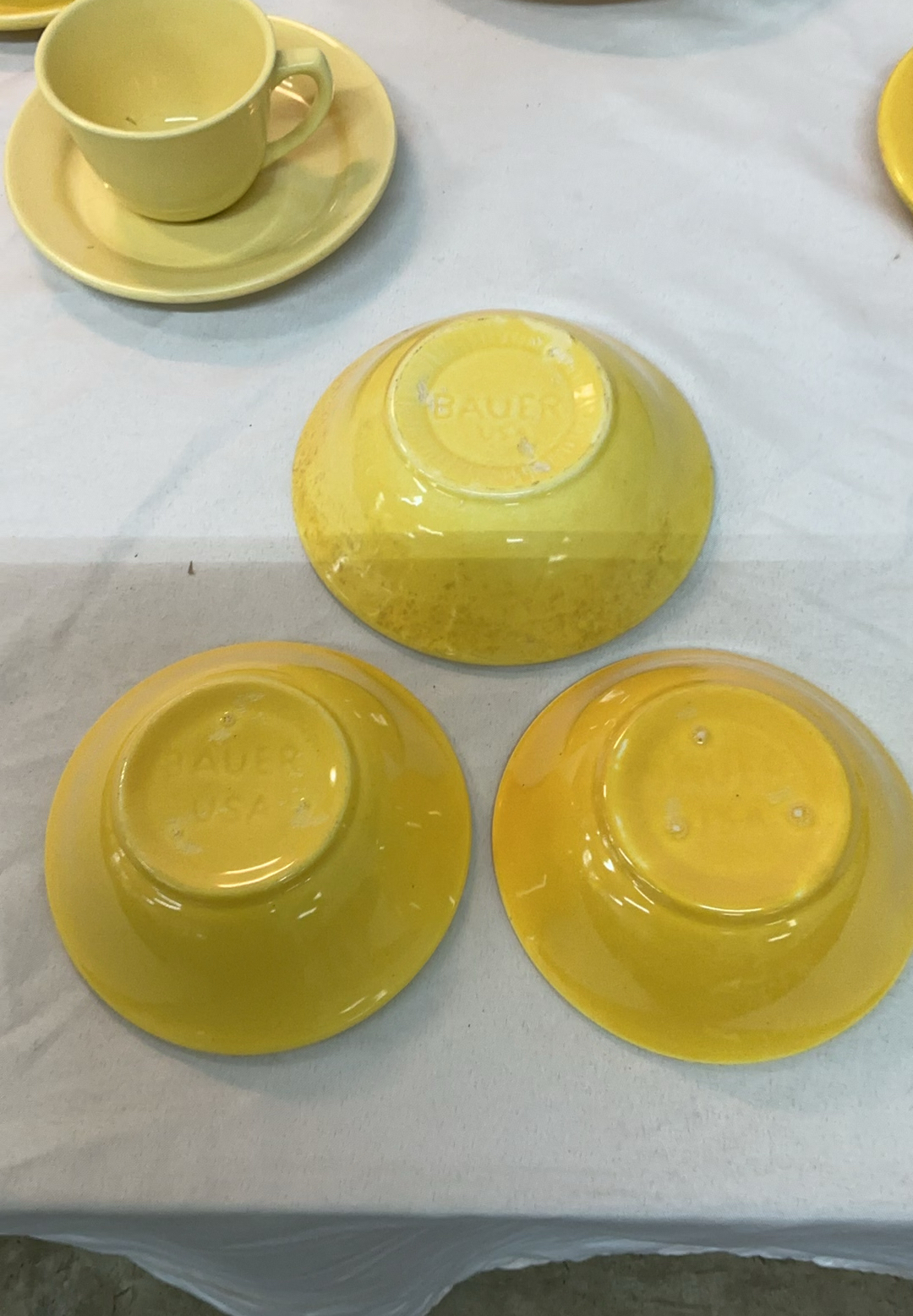 Yellow Bauer Pottery Dinnerware Set - image 6 of 15