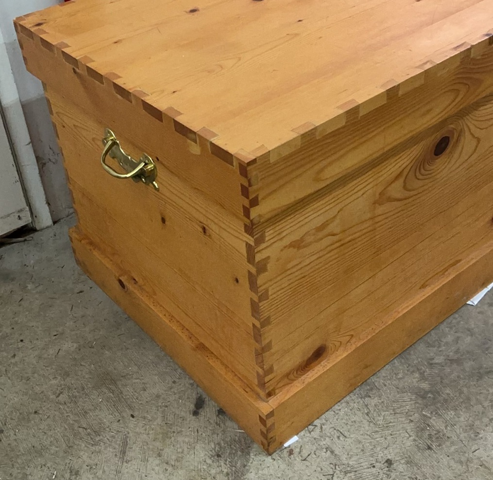 Vintage Pine wood Chest - image 3 of 6