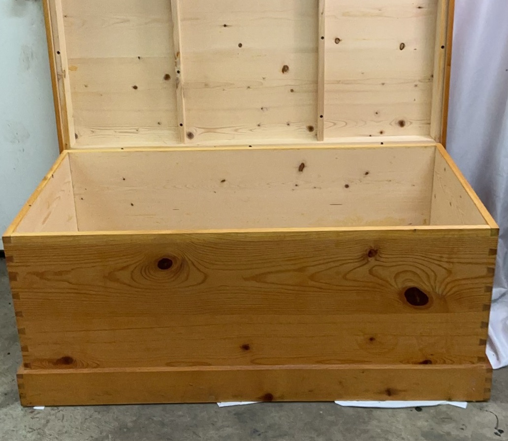 Vintage Pine wood Chest - image 4 of 6