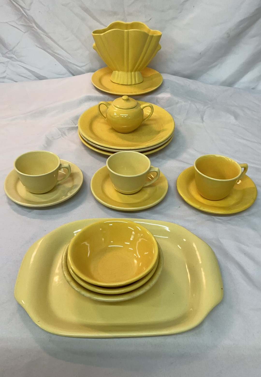 Yellow Bauer Pottery Dinnerware Set - image 1 of 15
