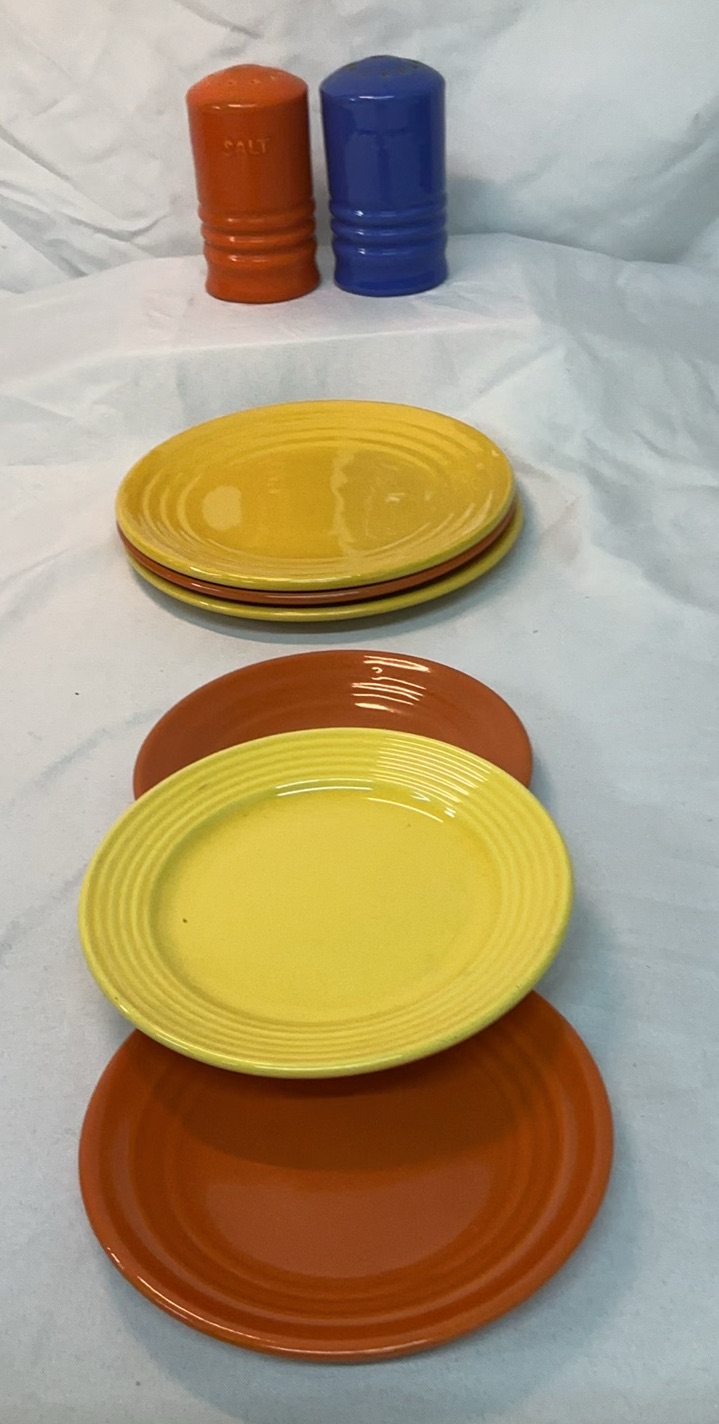Bauer Ceramics, plates and S & P shakers - image 1 of 10