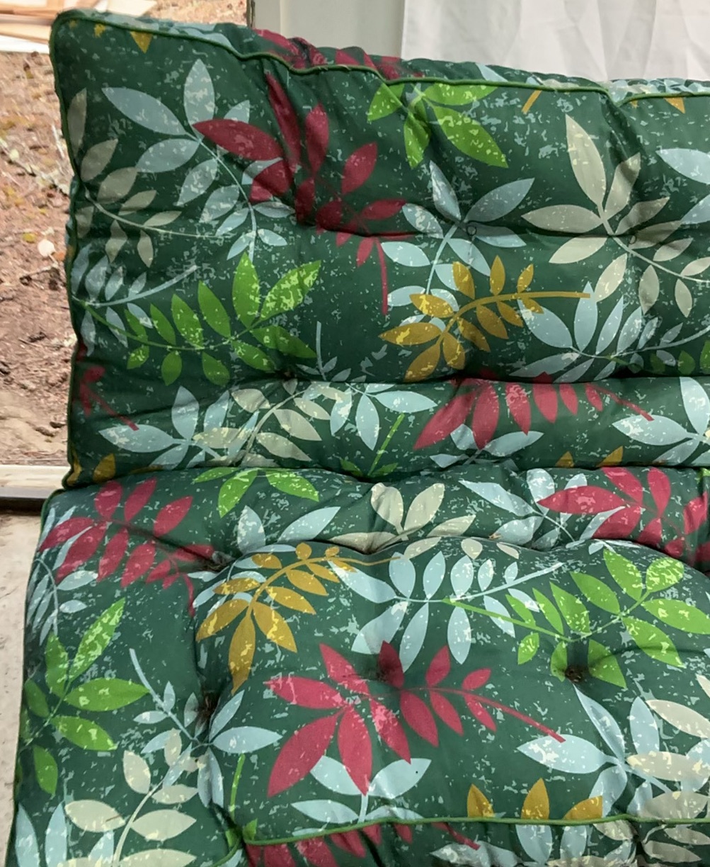 Vintage Fabric Outdoor Bench Cushion - image 2 of 5