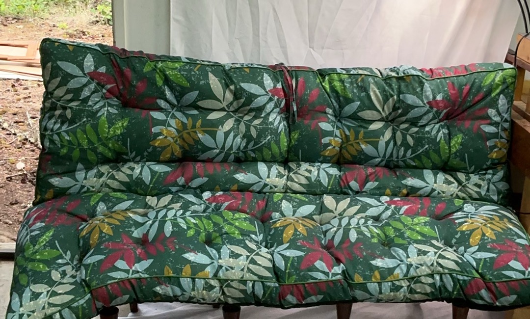 Vintage Fabric Outdoor Bench Cushion - image 1 of 5