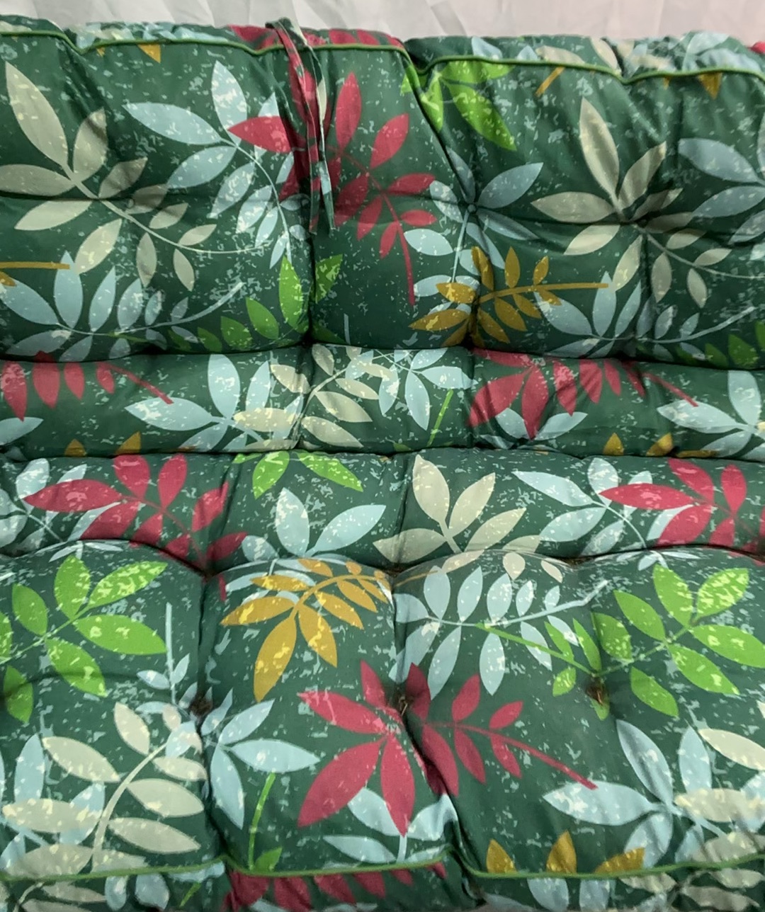 Vintage Fabric Outdoor Bench Cushion - image 3 of 5