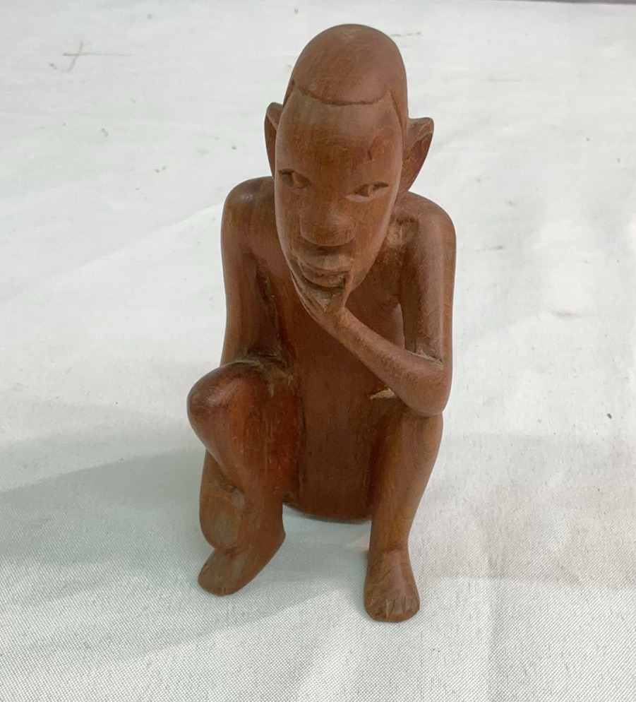 4 Carved Wood Figurines - image 3 of 5