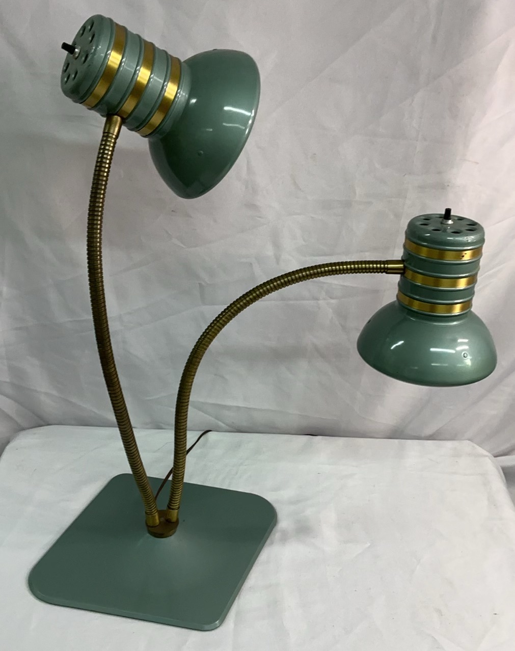 Vintage Industrial Dazor Gooseneck Lamp And  GE Radio - image 2 of 10