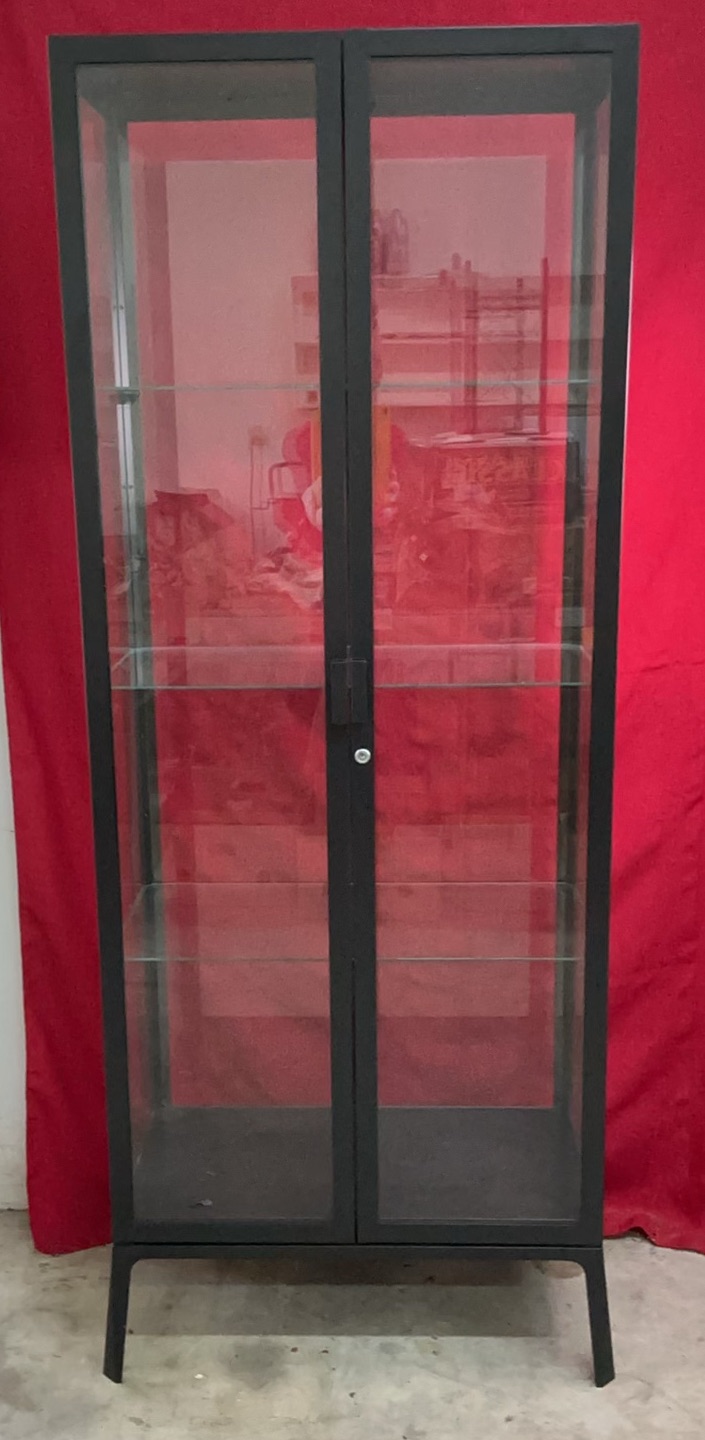 Glass And Metal Display Cabinet - image 1 of 4