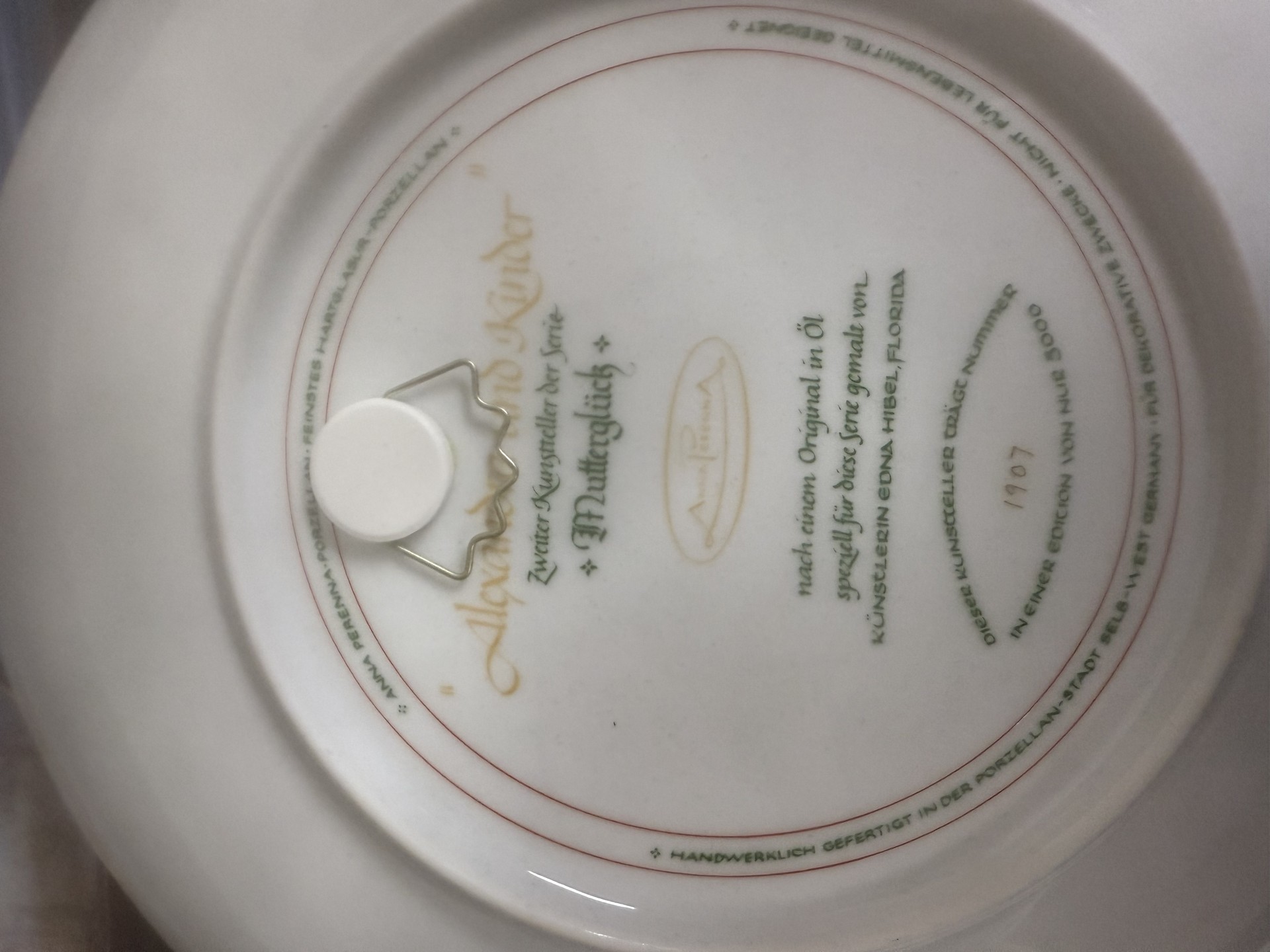 Three decorative porcelain plates with vintage artwork - image 3 of 11