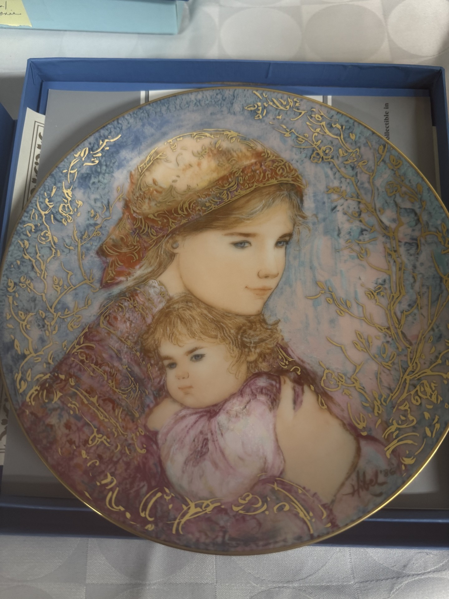 Edna Hibel Mother's Day Plates – Elizabeth, Jordan, and Janie; Emily and Jennifer; Erica and Jamie - image 9 of 15