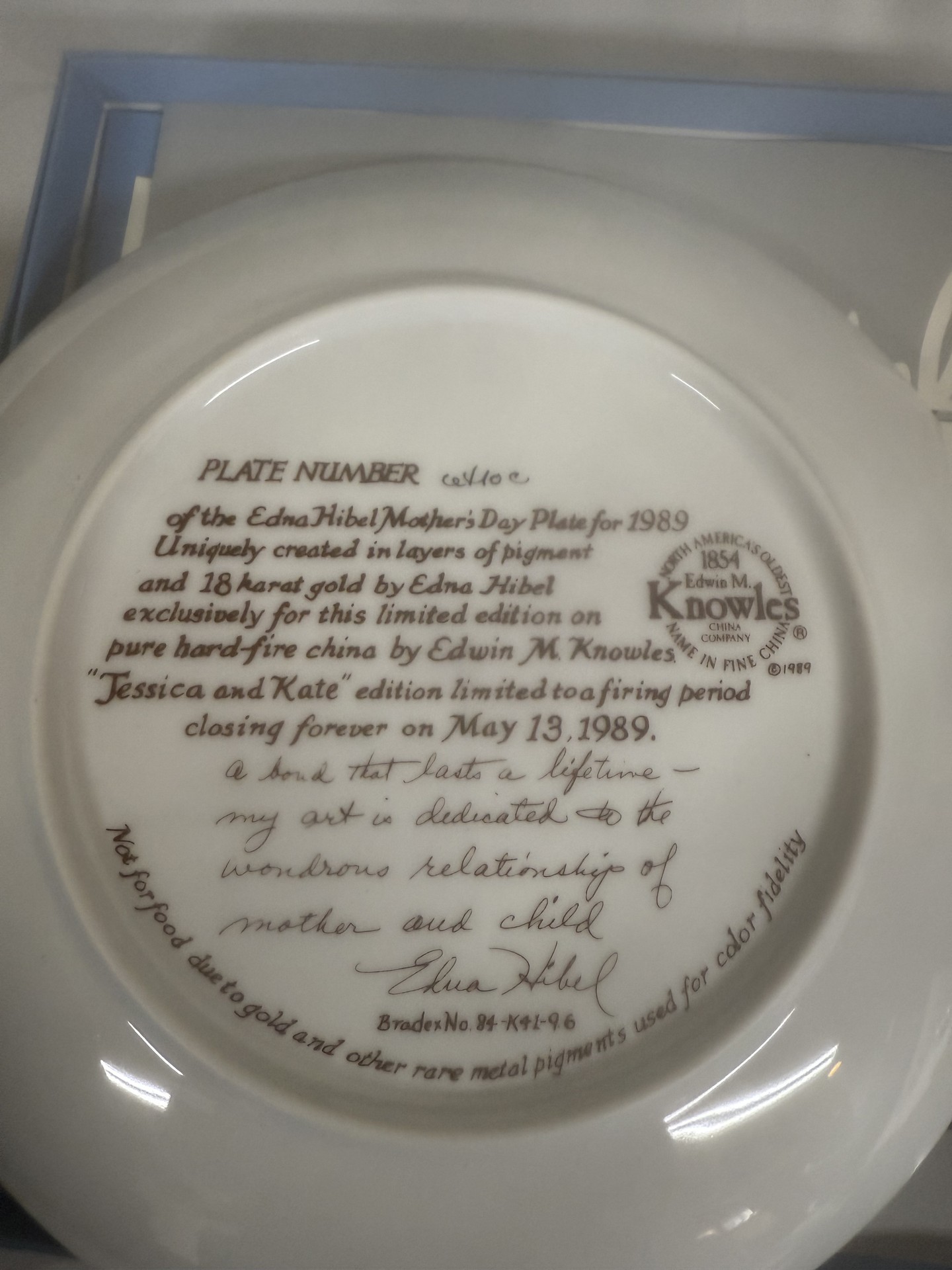 Edna Hibel Mother's Day Plates Collection by Knowles - image 18 of 26