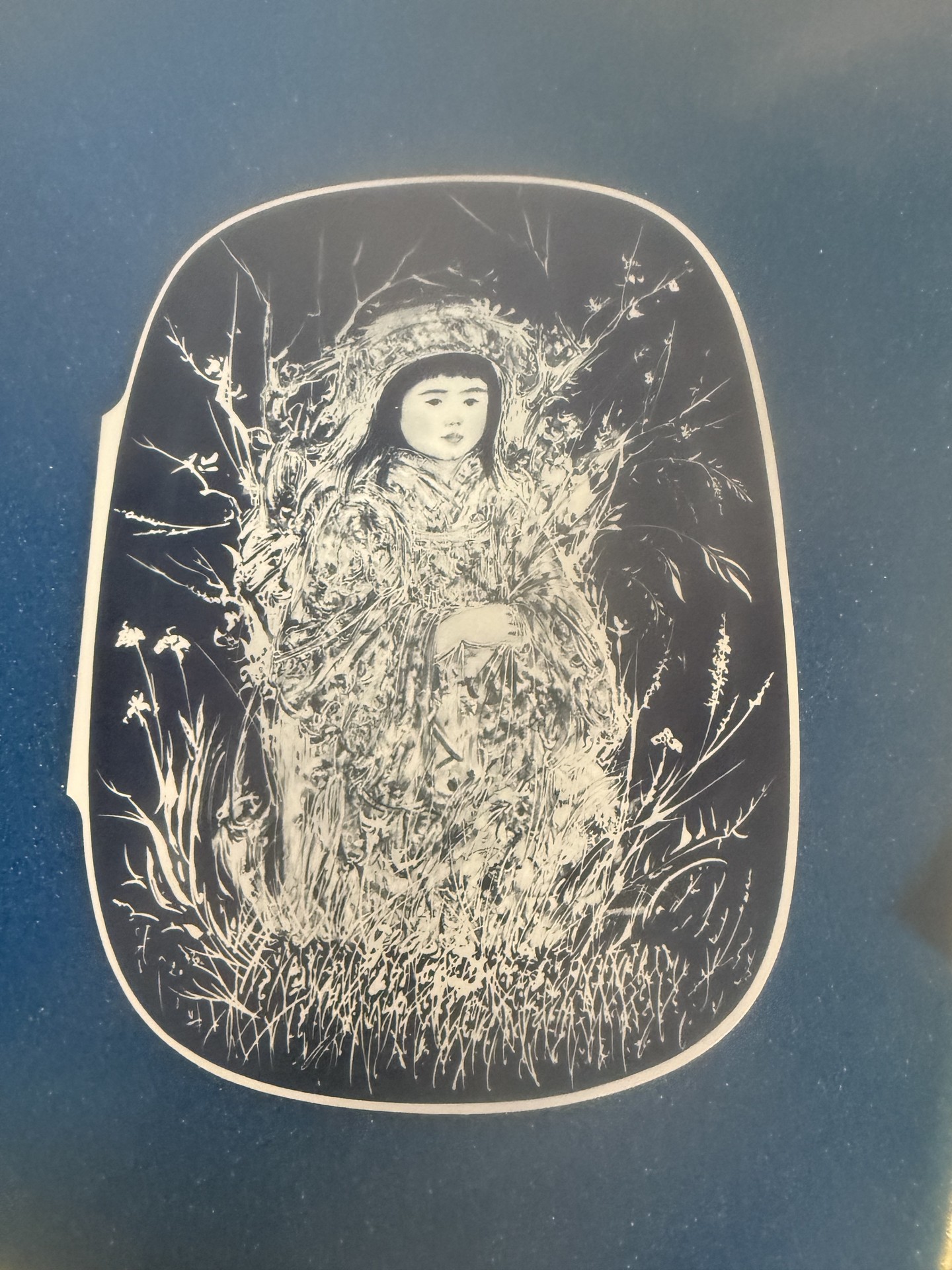 Edna Hibel Takara Arte Ovale Porcelain Limited Edition Plate and Tray - image 3 of 6