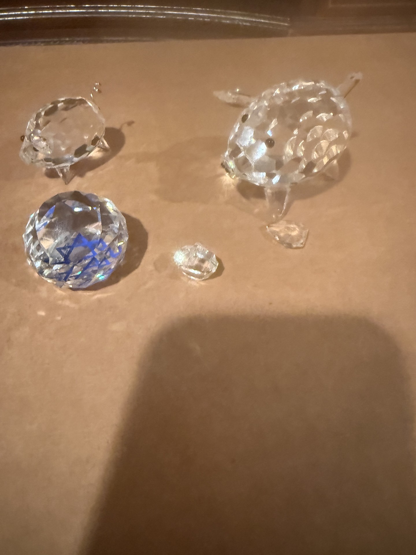 Crystal pig figurines and Star of David paperweight - image 1 of 6