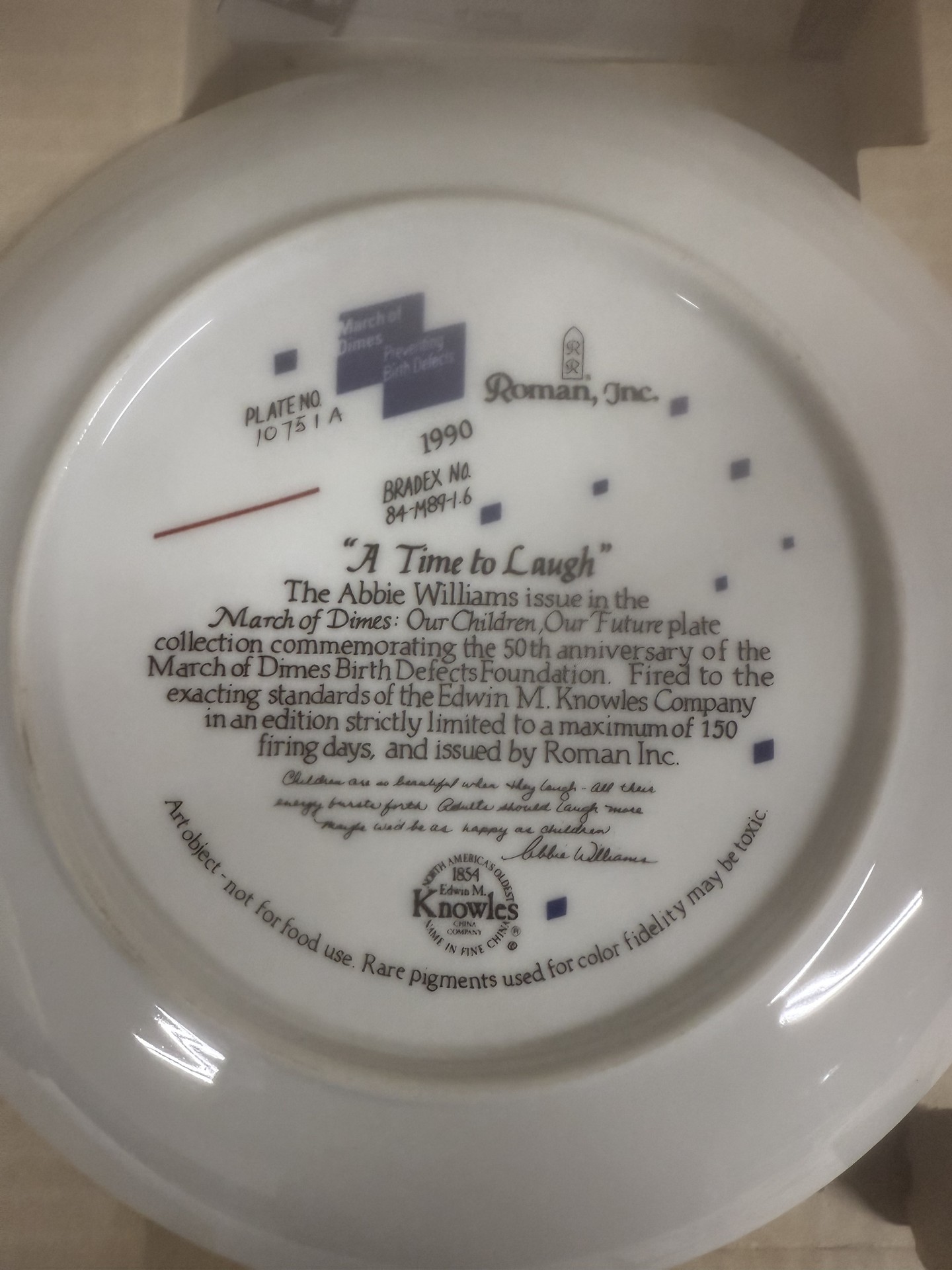 Limited-edition round collector plates featuring children with Certificates of Authenticity - image 3 of 14
