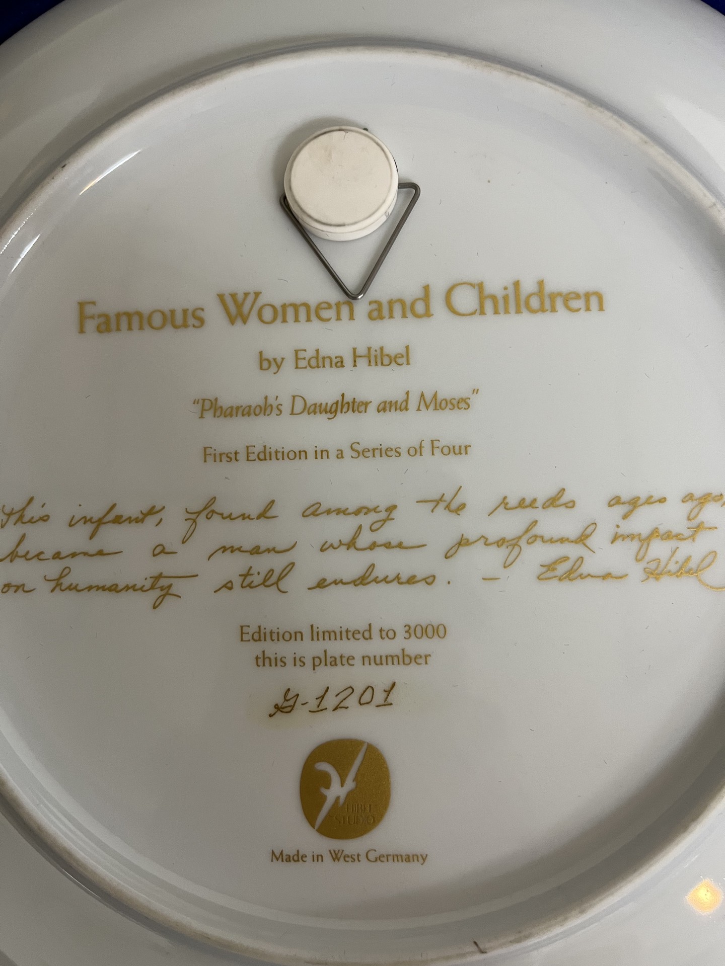 Edna Hibel Famous Women and Children Plates (Two Plates) - image 2 of 5