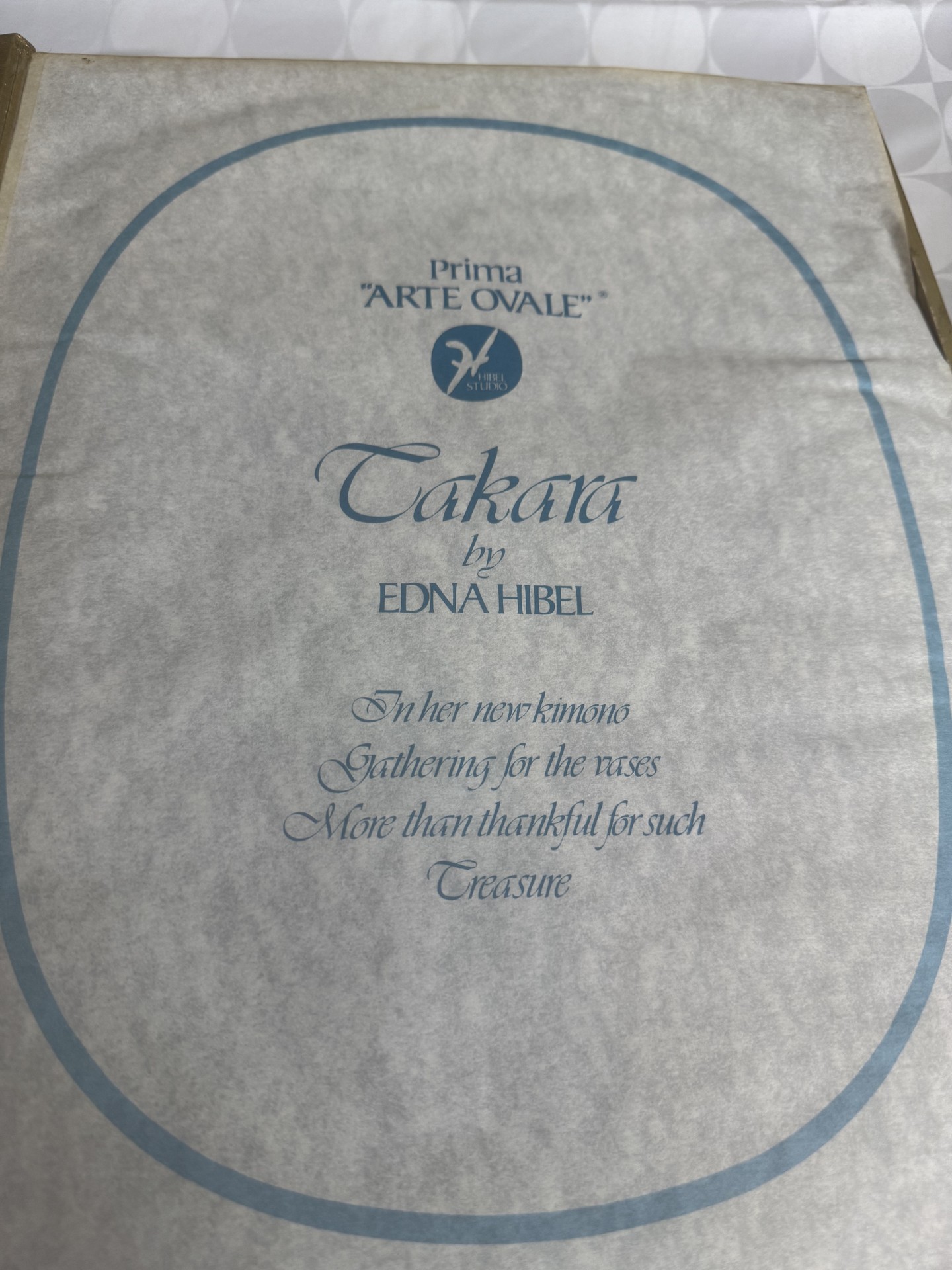 Edna Hibel Takara Arte Ovale Porcelain Limited Edition Plate and Tray - image 4 of 6