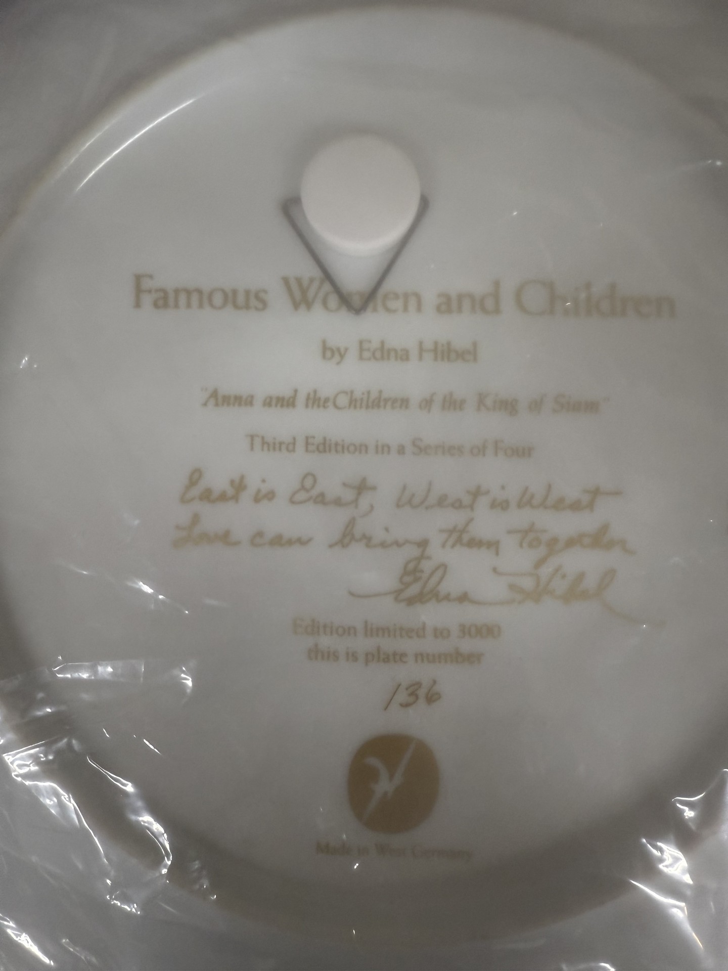 Edna Hibel Famous Women and Children Limited Edition Porcelain Plates - image 13 of 16