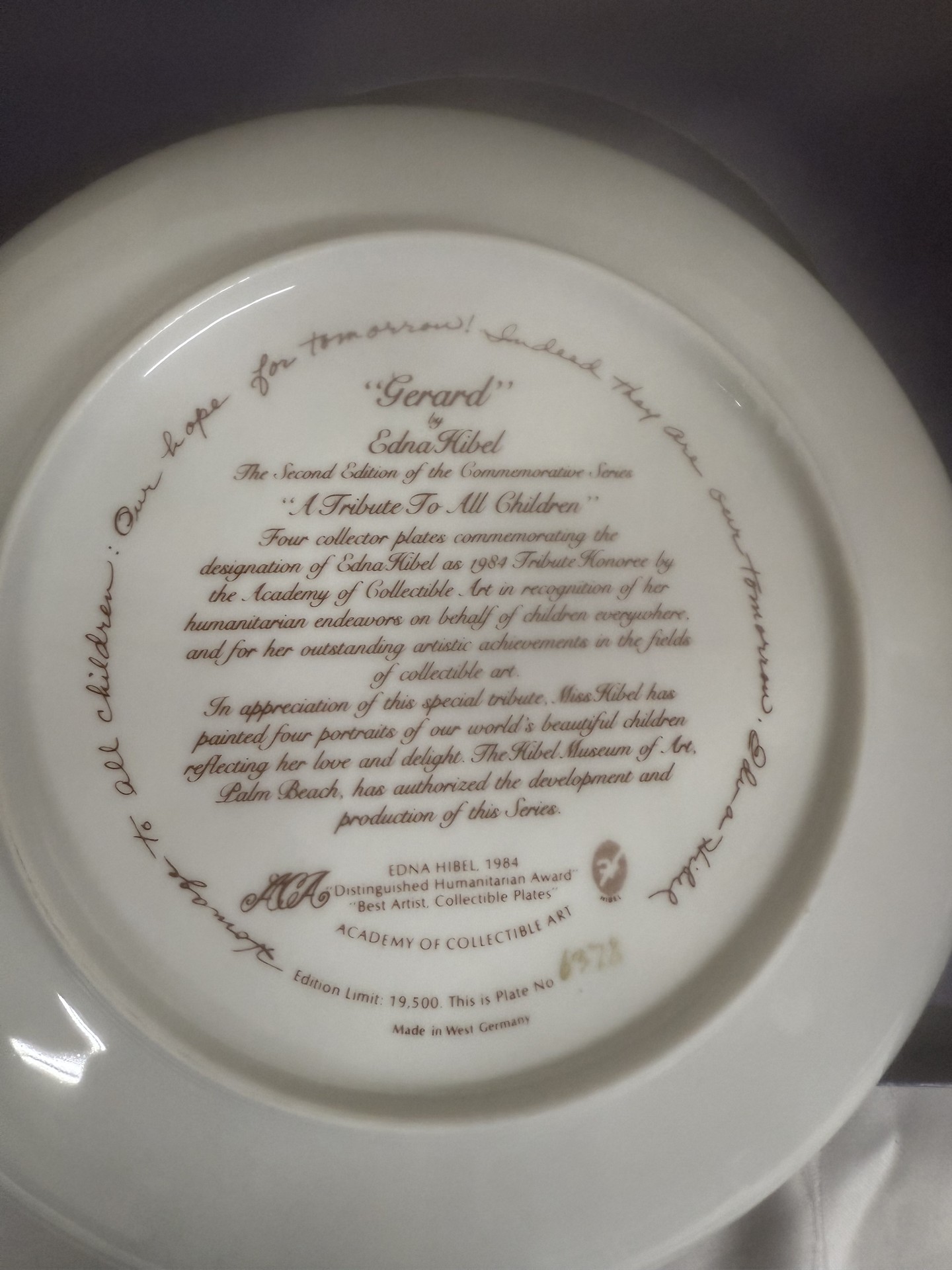 Edna Hibel Limited Edition Collectible Plates Set - image 10 of 16