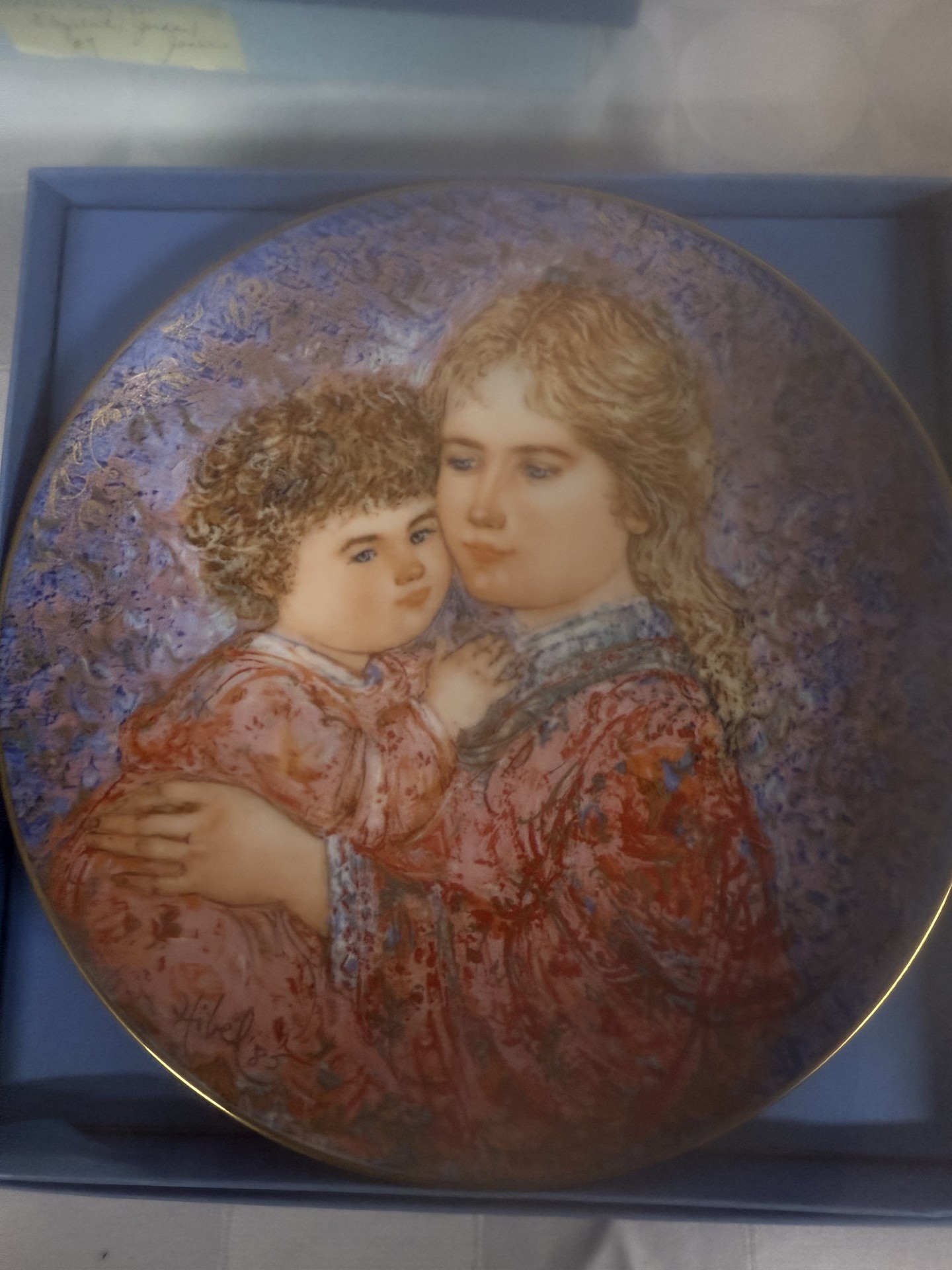 Edna Hibel Mother's Day Plates – Elizabeth, Jordan, and Janie; Emily and Jennifer; Erica and Jamie - image 12 of 15