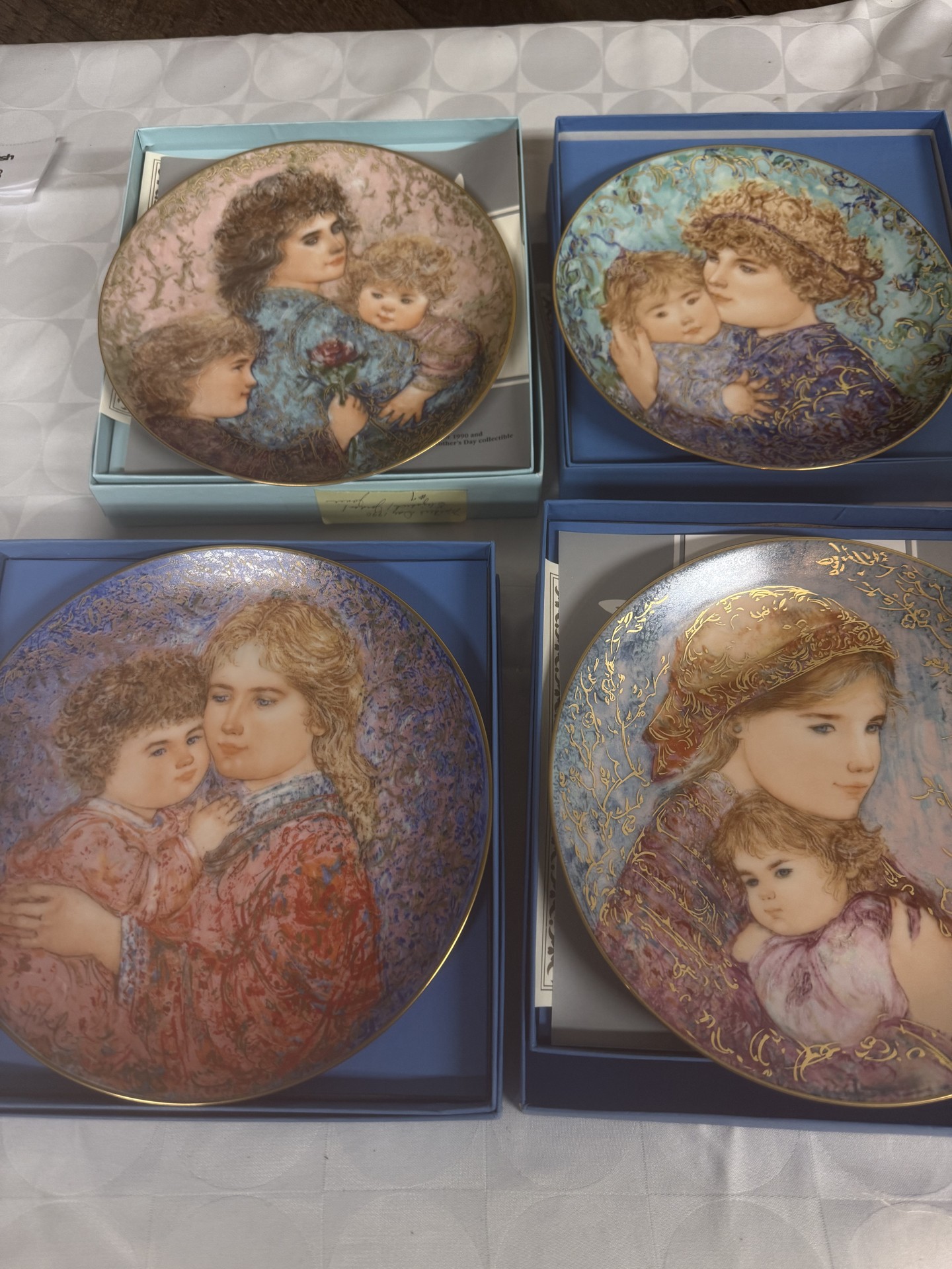 Edna Hibel Mother's Day Plates – Elizabeth, Jordan, and Janie; Emily and Jennifer; Erica and Jamie - image 1 of 15