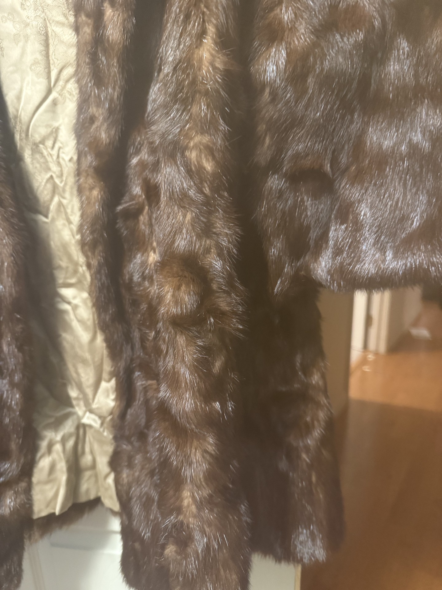 Brown fur coat - image 3 of 7