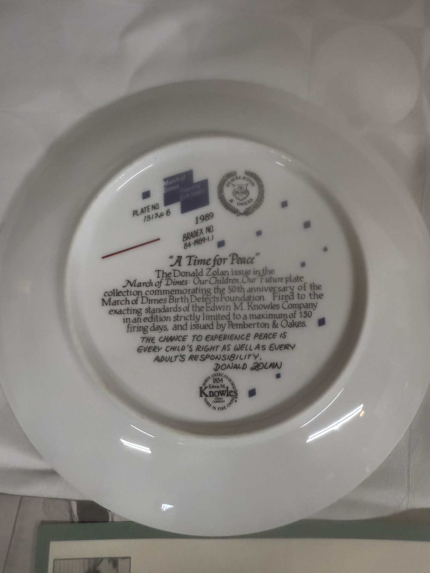 A Time to Love and A Time for Peace Collectible Plates - image 4 of 6