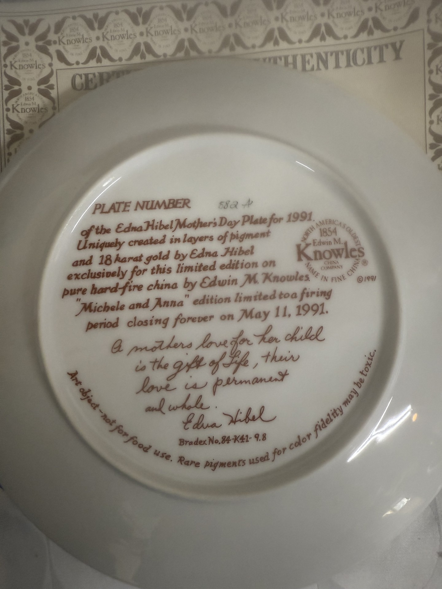 Edna Hibel Mother's Day Plates Collection by Knowles - image 24 of 26