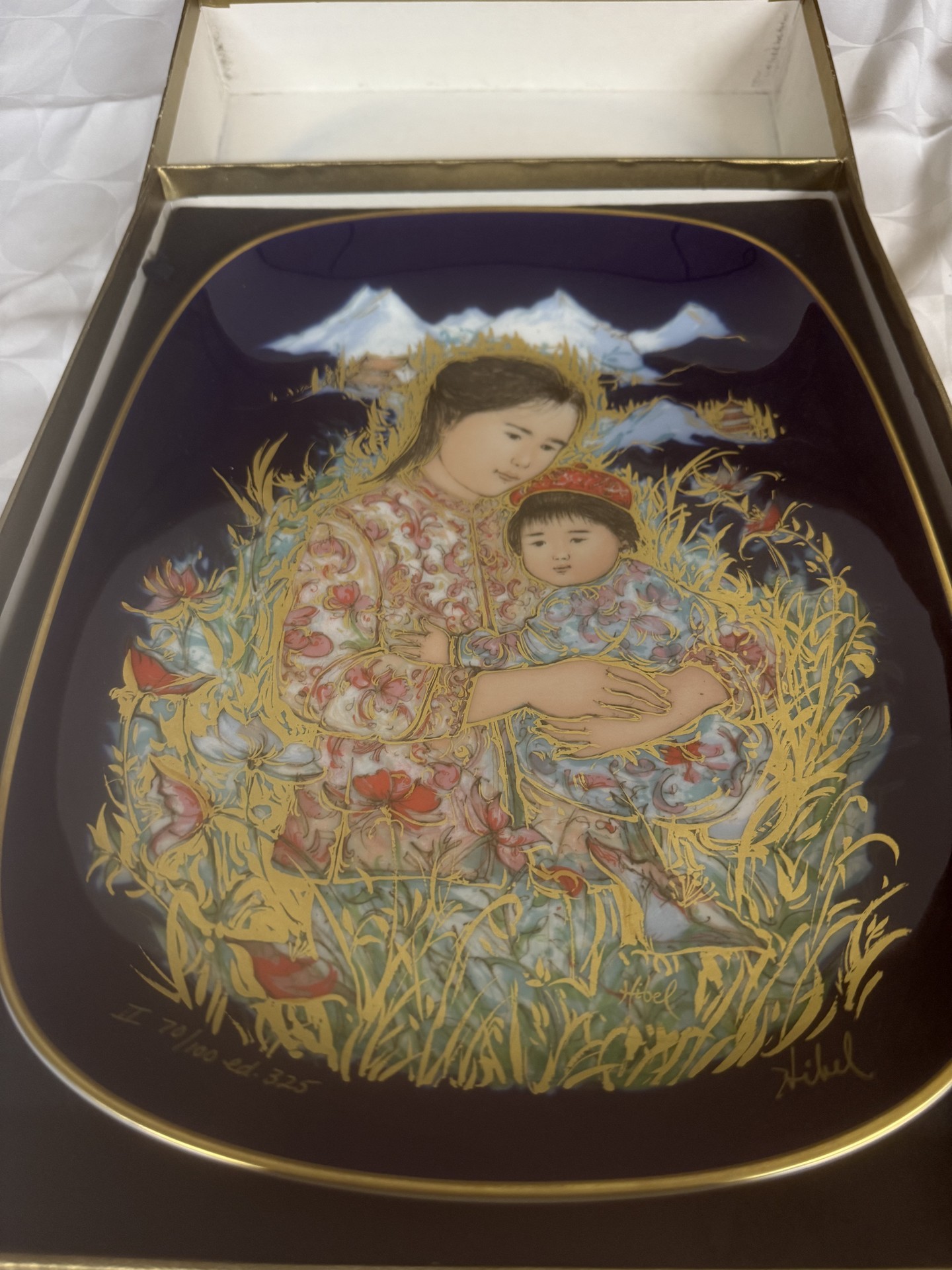 Edna Hibel Limited Edition Porcelain Oval Plaque - image 1 of 6