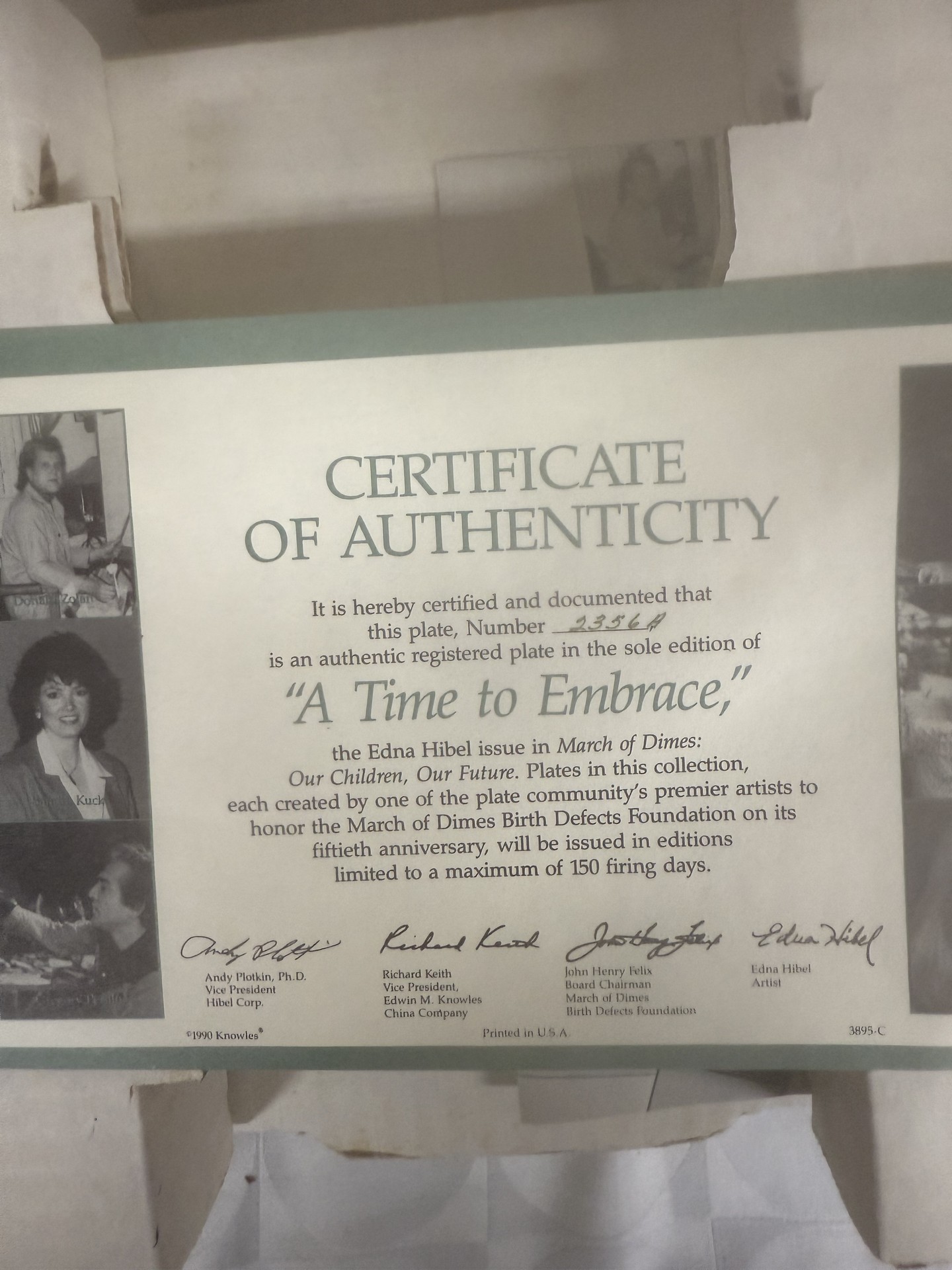 Edna Hibel Limited Edition Collectible Plates with Certificates - image 3 of 14