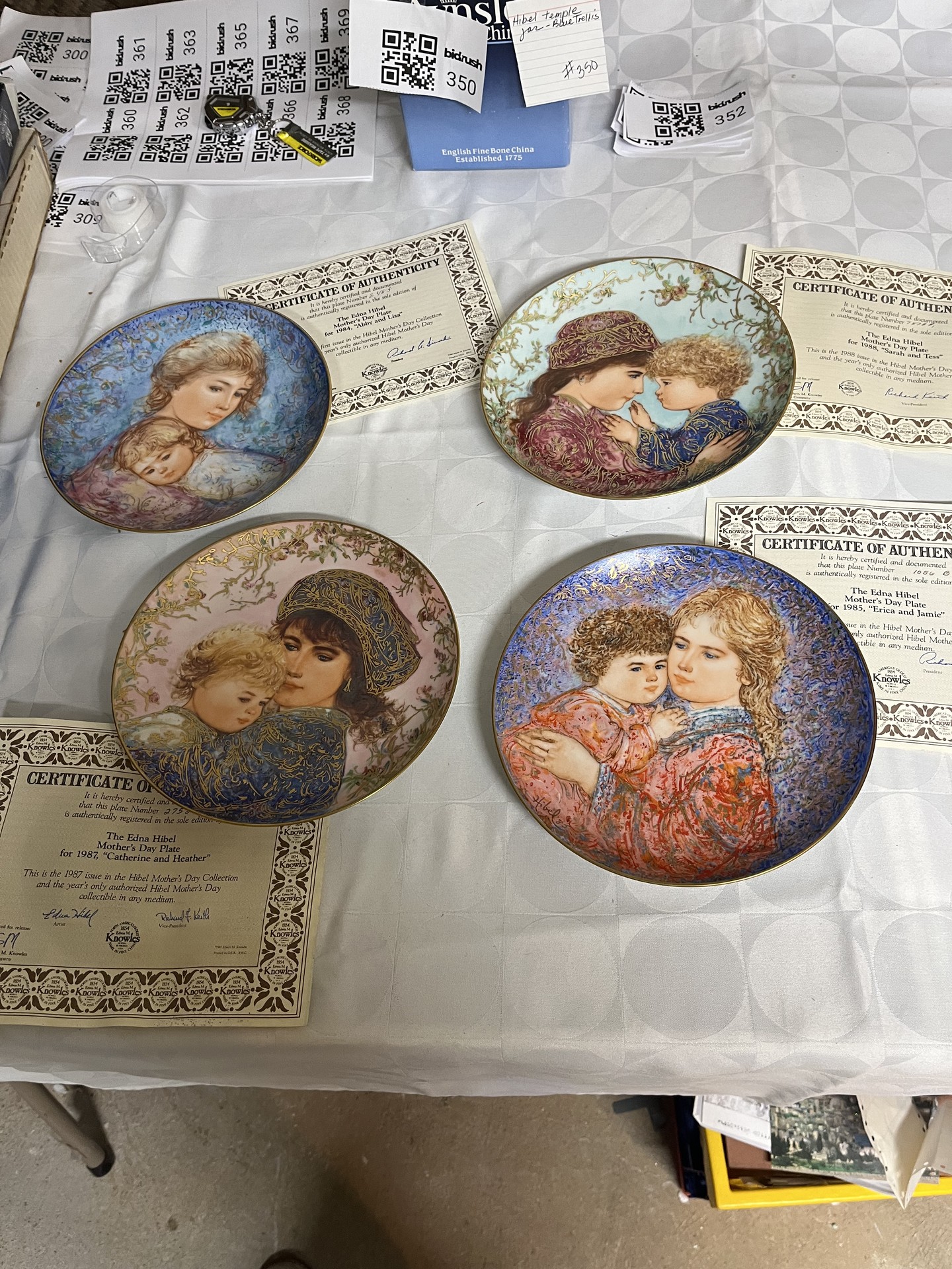 Hibel Mother's Day Plates (4) with Certificates of Authenticity - image 1 of 2