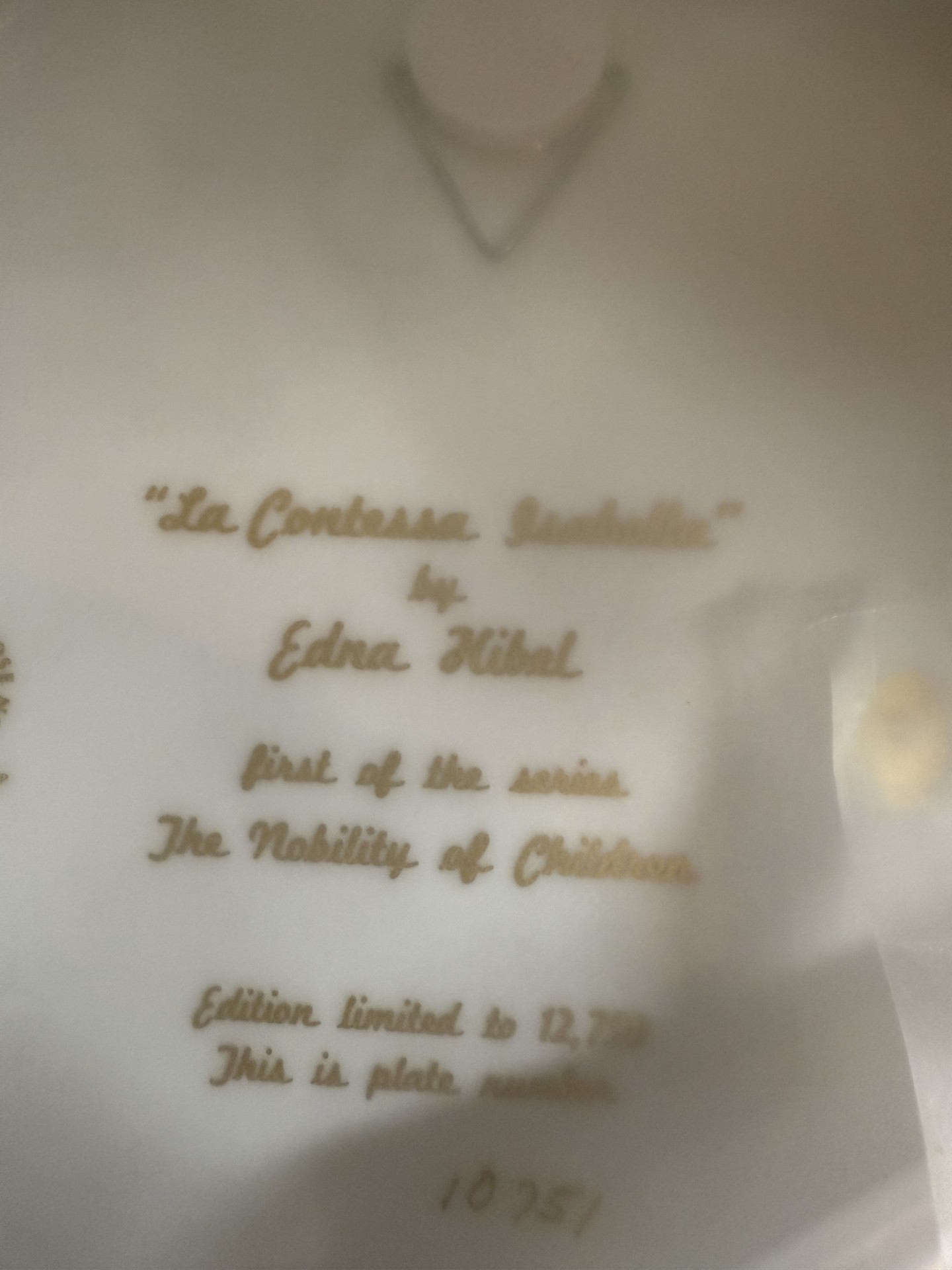 Edna Hibel Limited Edition Porcelain Plates with Certificates - image 2 of 12