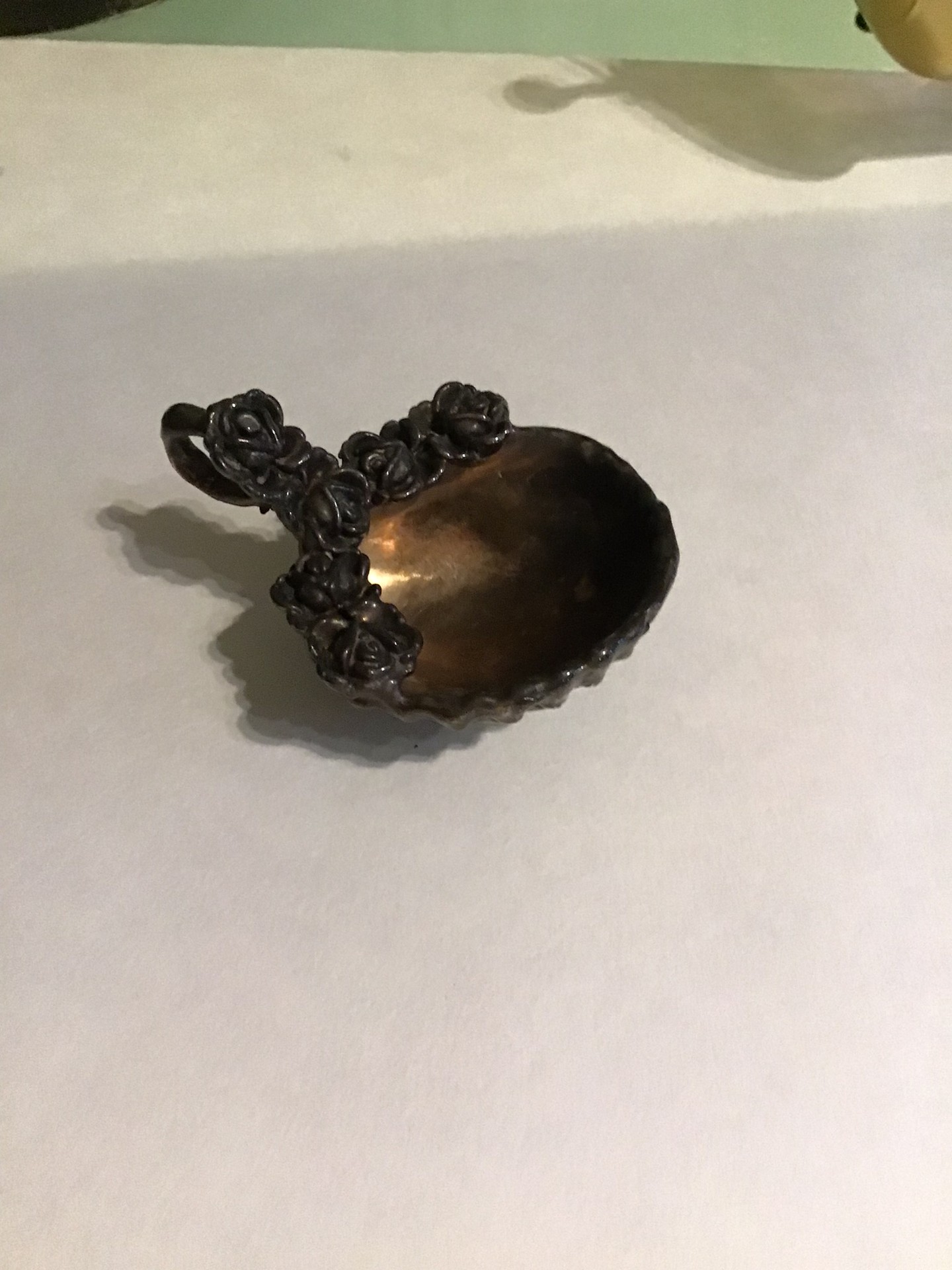 Silver Seashell & Floral Salt Bowl - image 1 of 3