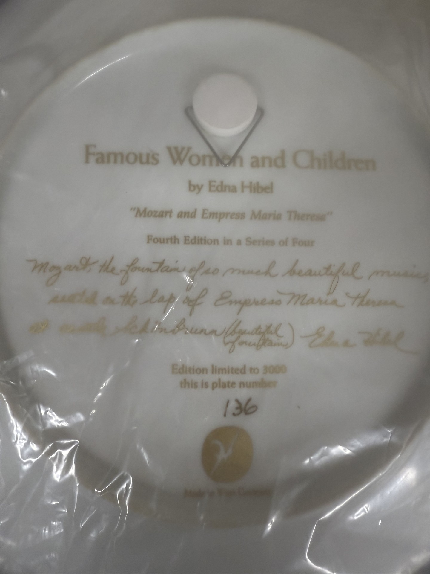 Edna Hibel Famous Women and Children Limited Edition Porcelain Plates - image 10 of 16