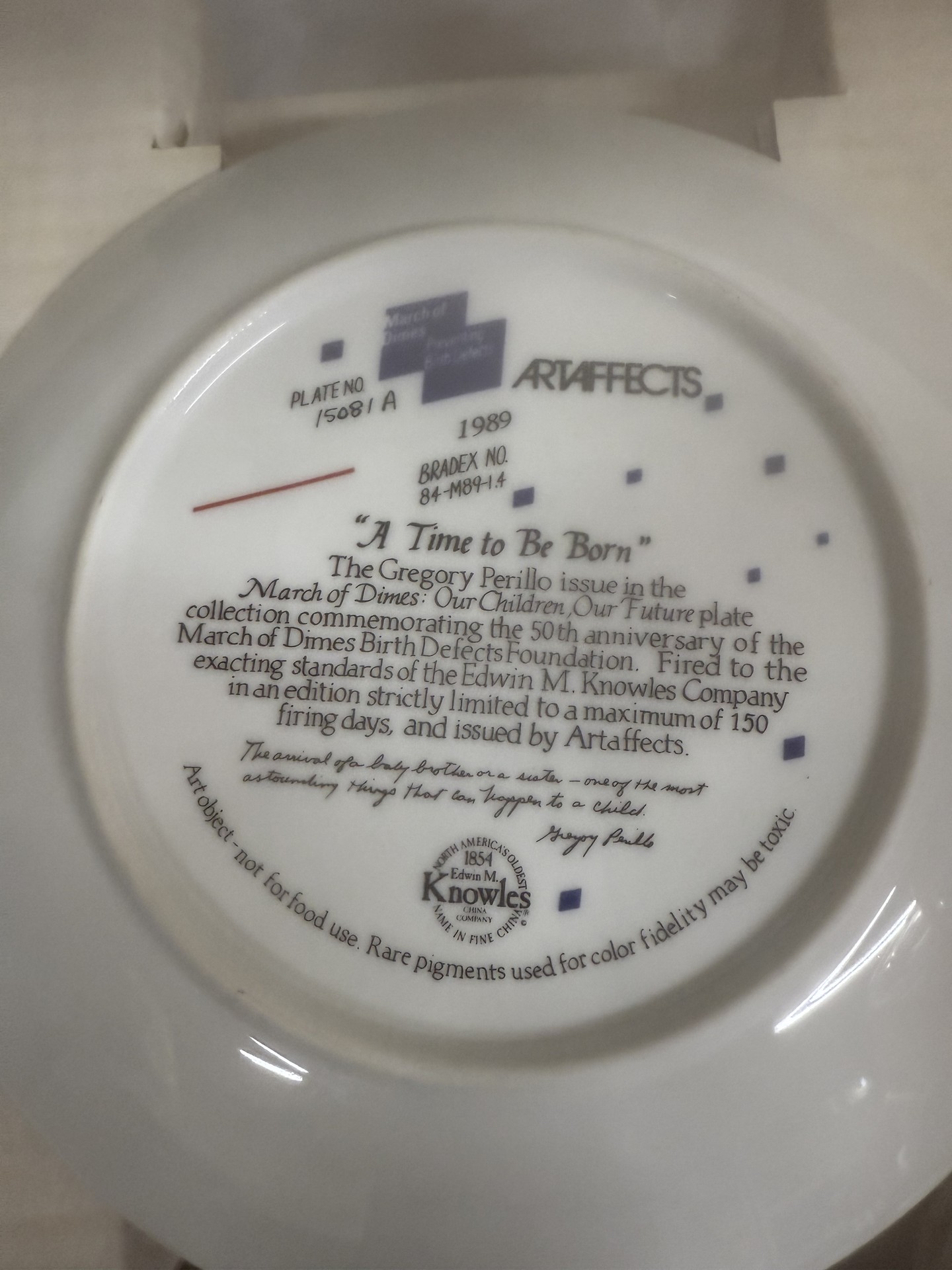Limited-edition round collector plates featuring children with Certificates of Authenticity - image 6 of 14