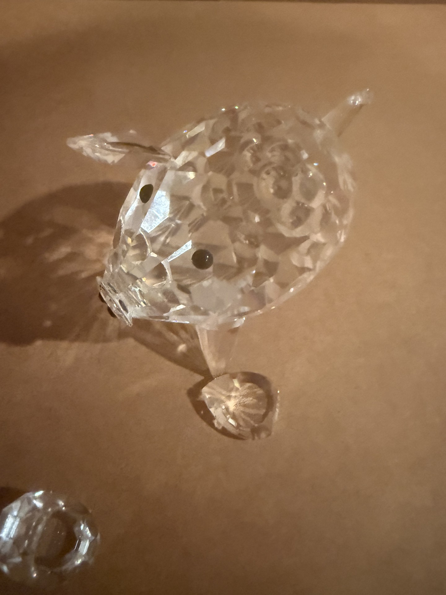 Crystal pig figurines and Star of David paperweight - image 3 of 6