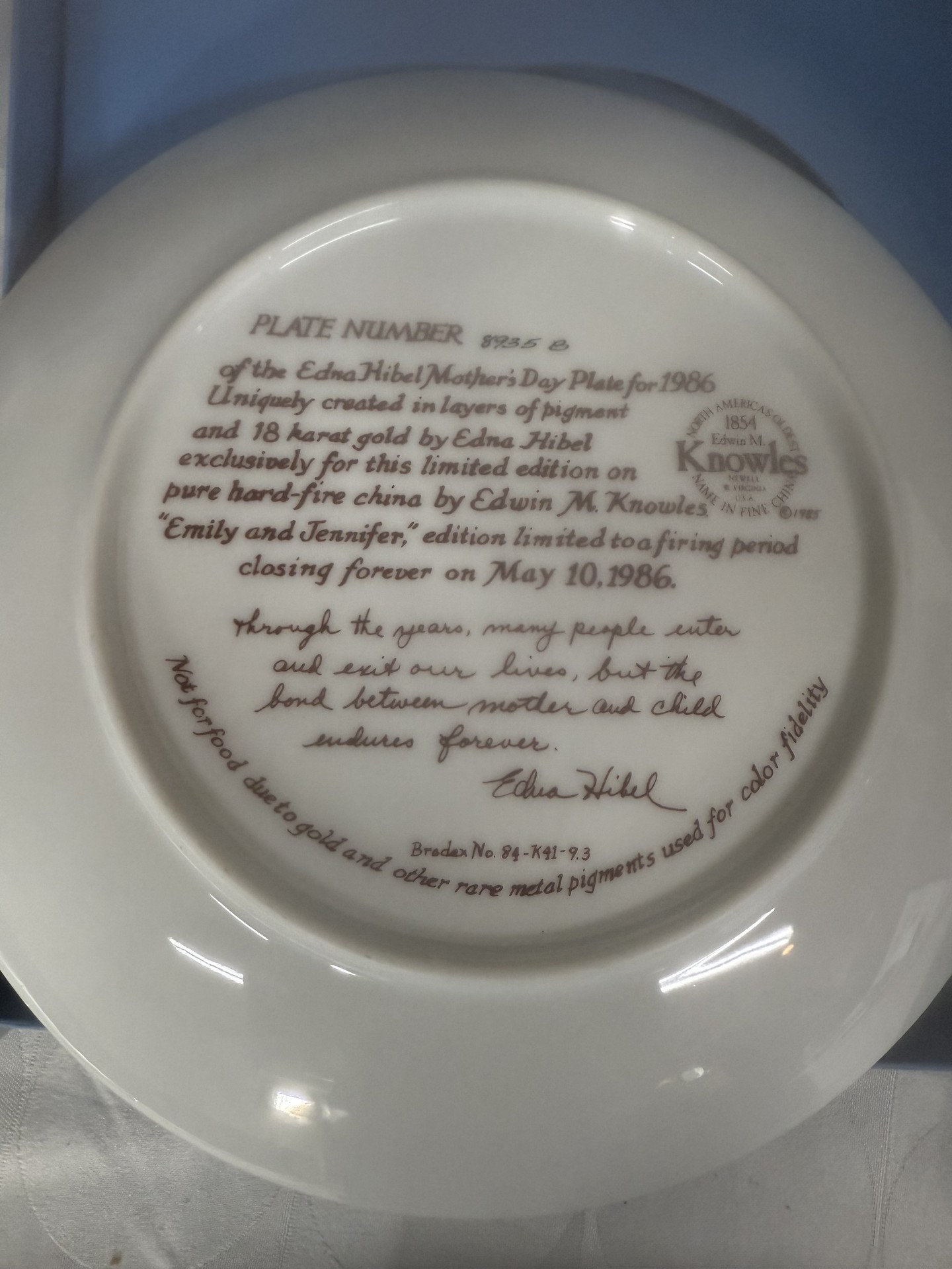 Edna Hibel Mother's Day Plates Collection by Knowles - image 9 of 26