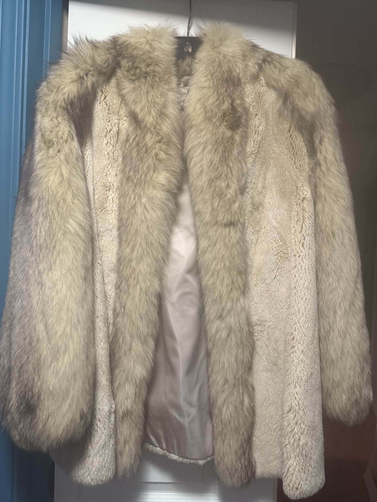 Beige Fur Coat - image 2 of 5