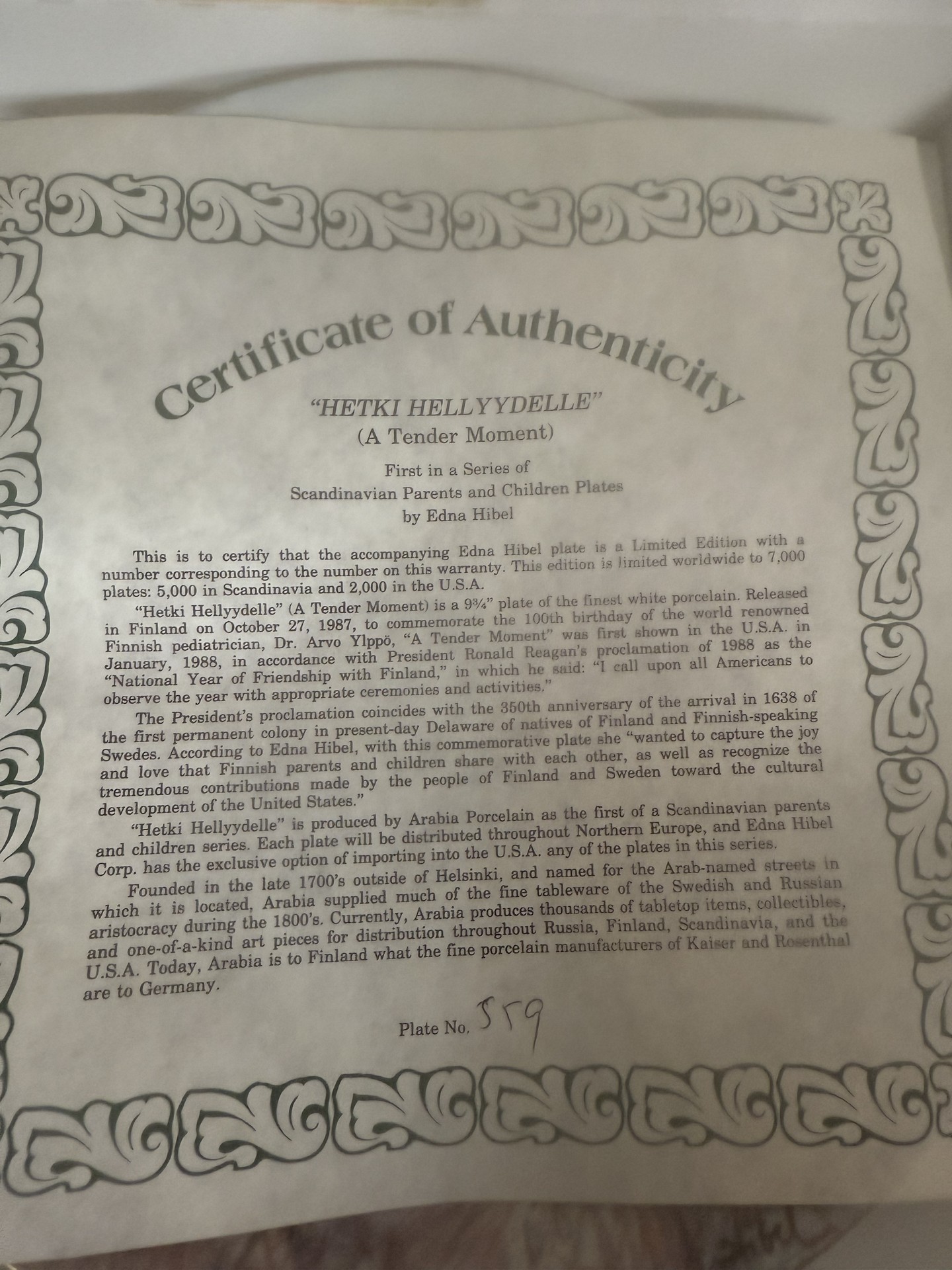 Edna Hibel Limited Edition Porcelain Plates with Certificates - image 9 of 12