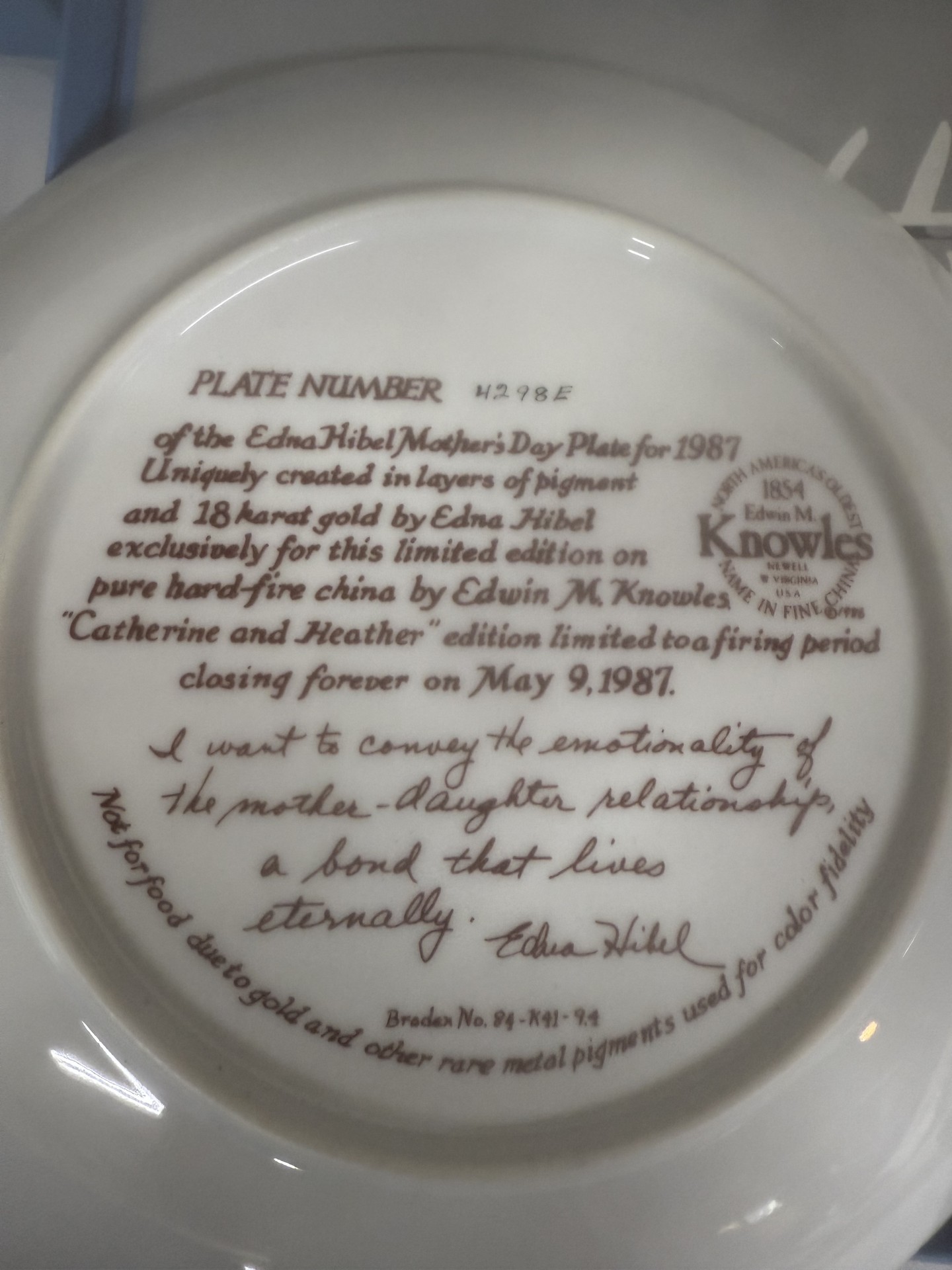 Edna Hibel Mother's Day Plates Collection by Knowles - image 12 of 26