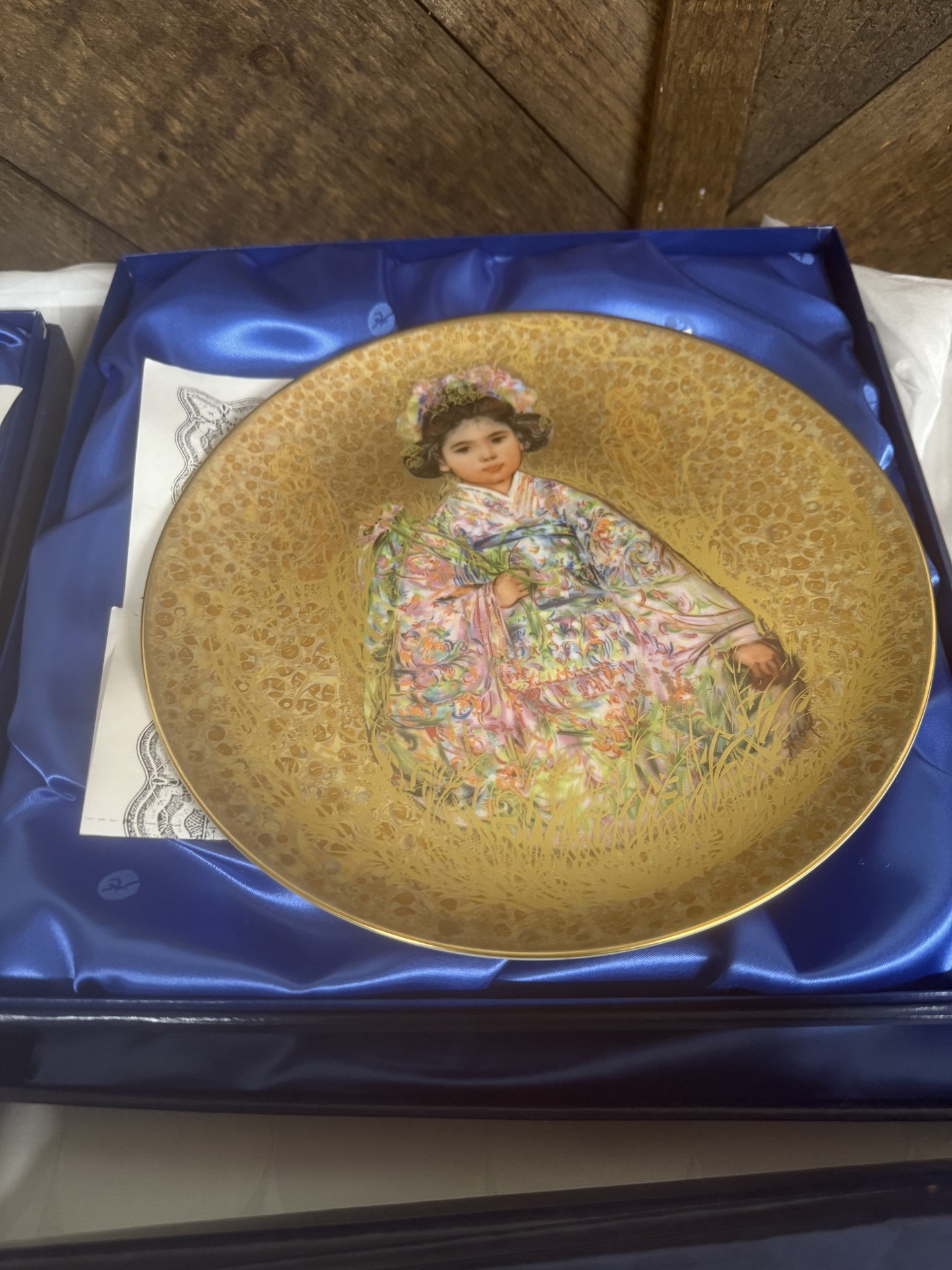 Edna Hibel Oriental Gold Edition decorative plates (set of four) - image 8 of 14